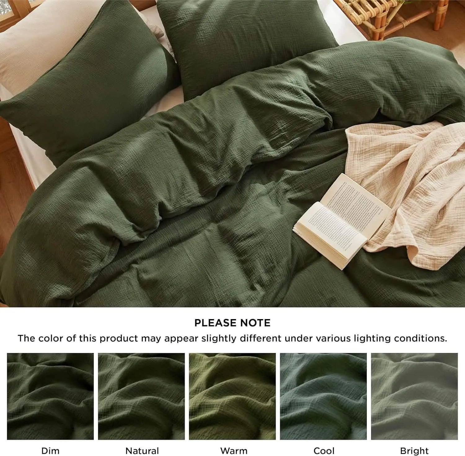 PureWoven™ 100% Muslin Duvet Cover Set
