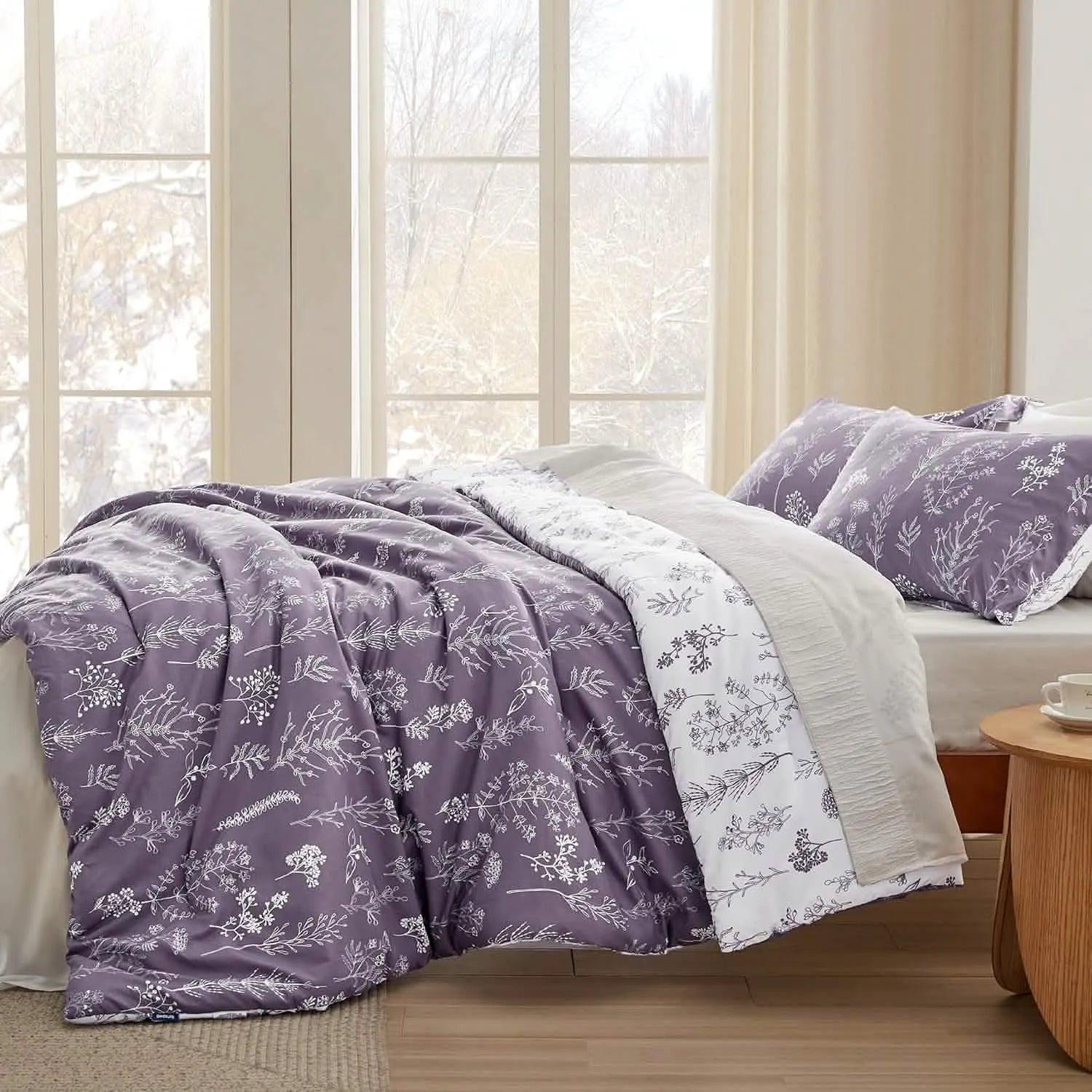 Reversible Floral Comforter Set