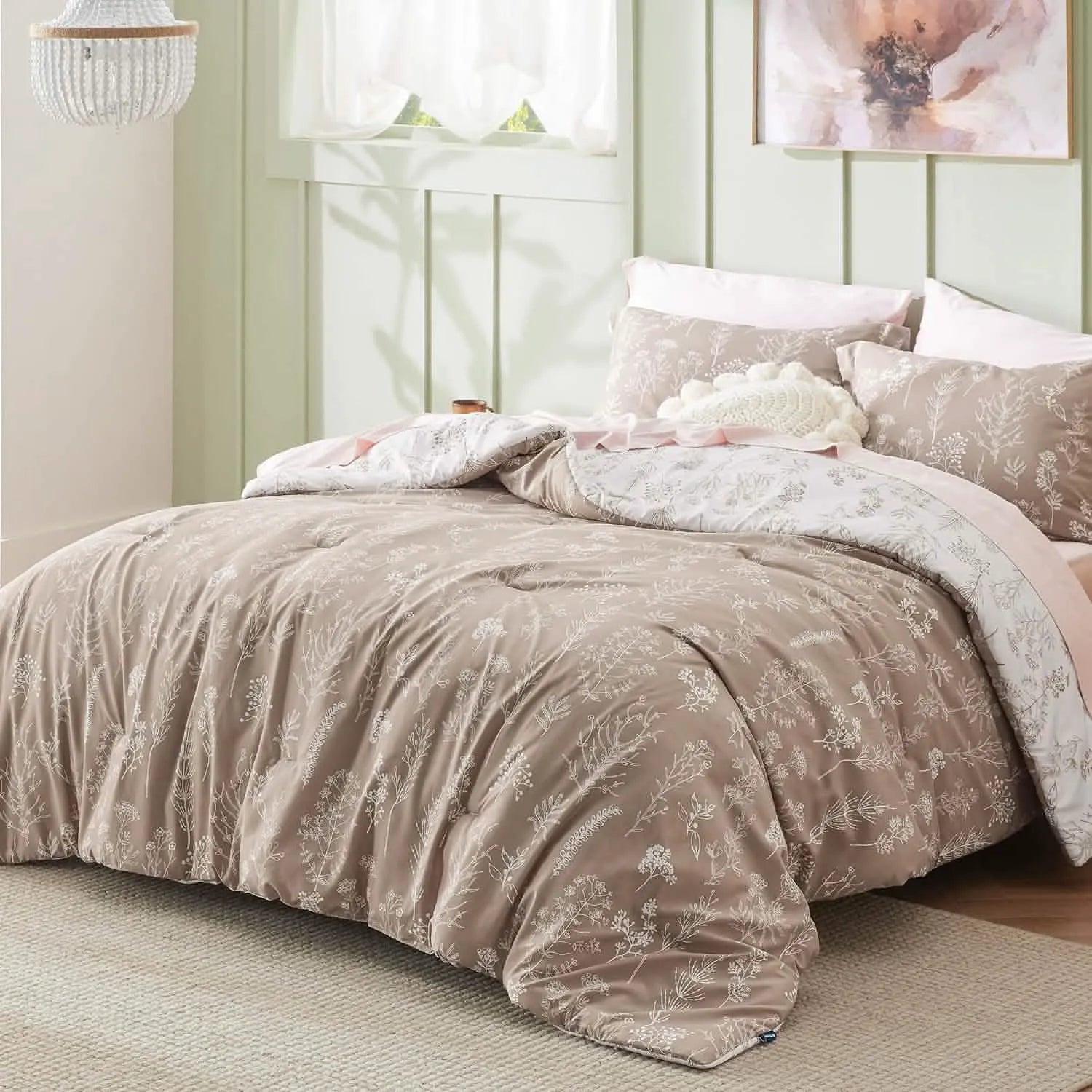 Reversible Floral Comforter Set