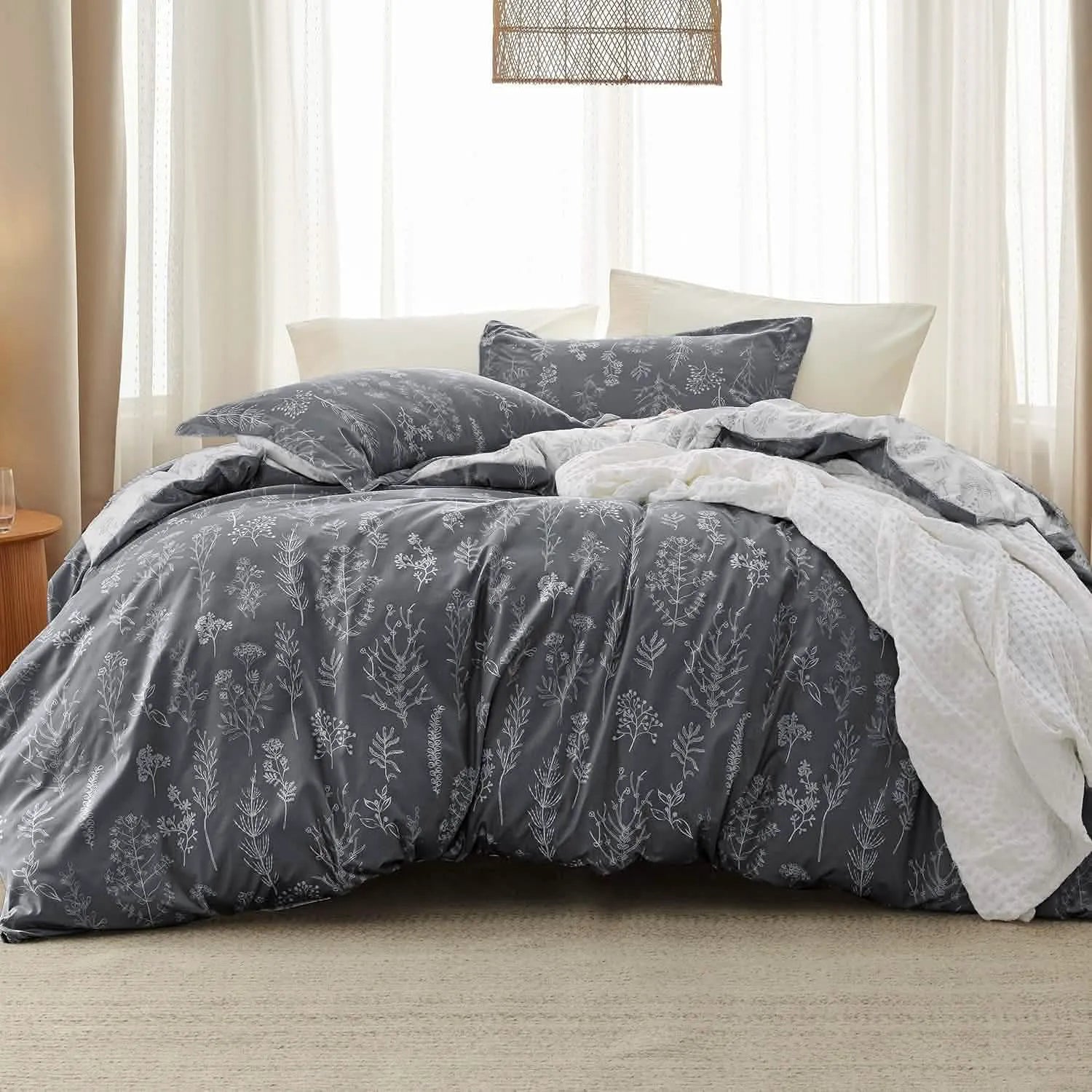 Reversible Floral Comforter Set