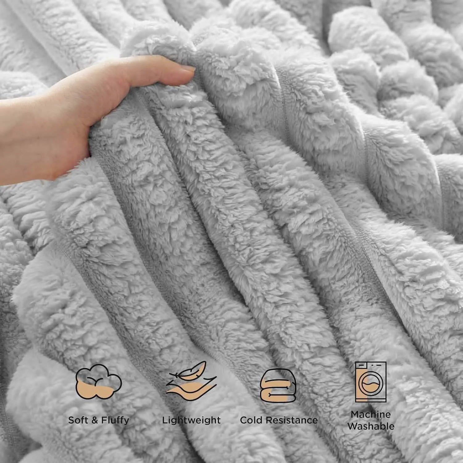 Luxplush Striped Throw Blanket