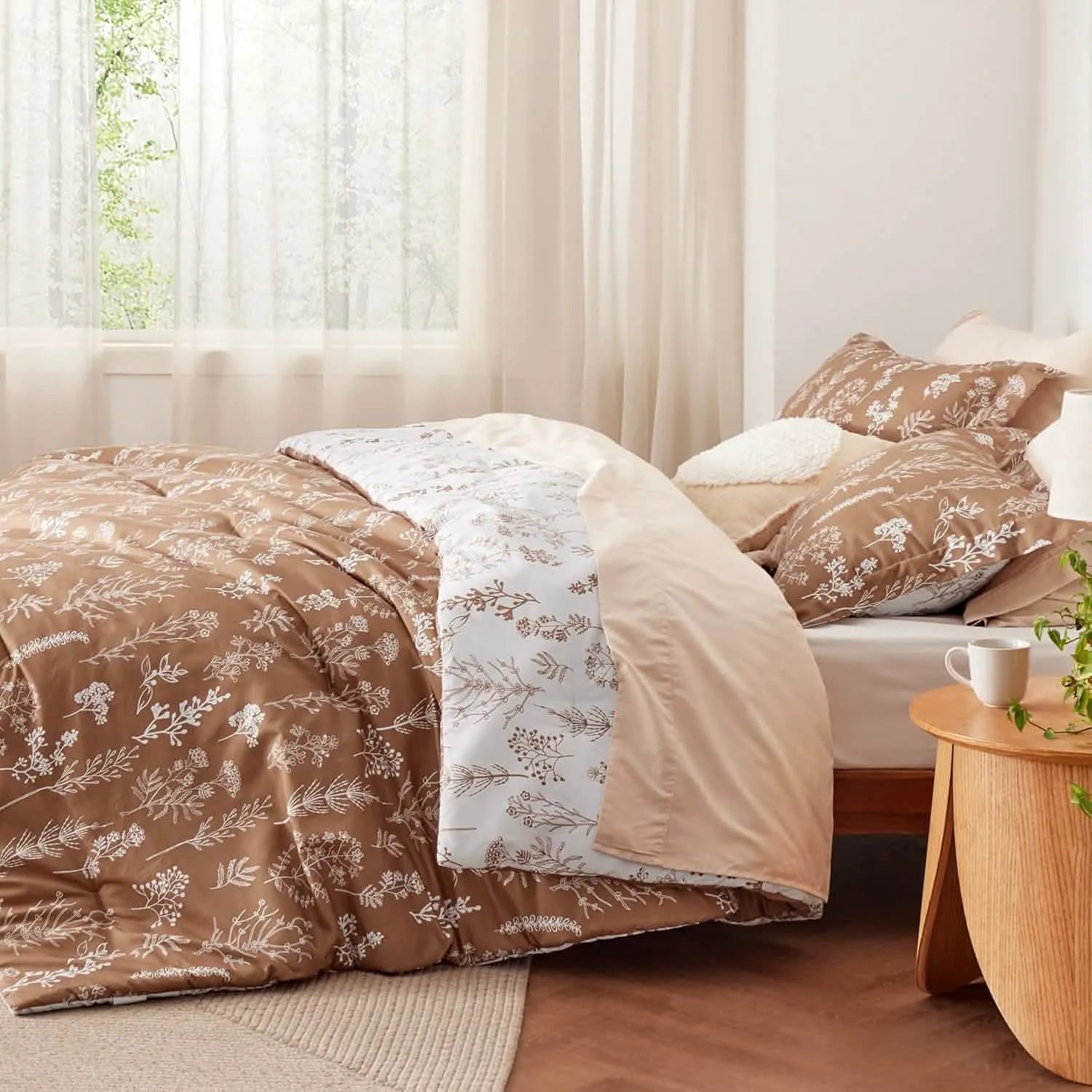 Reversible Floral Comforter Set