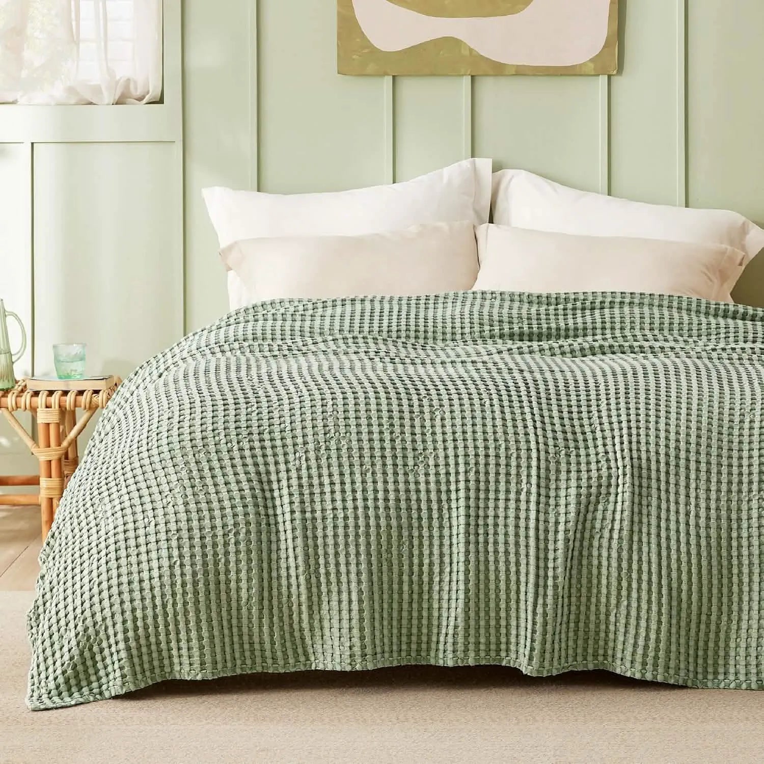Bamboo Rayon Waffle Blanket