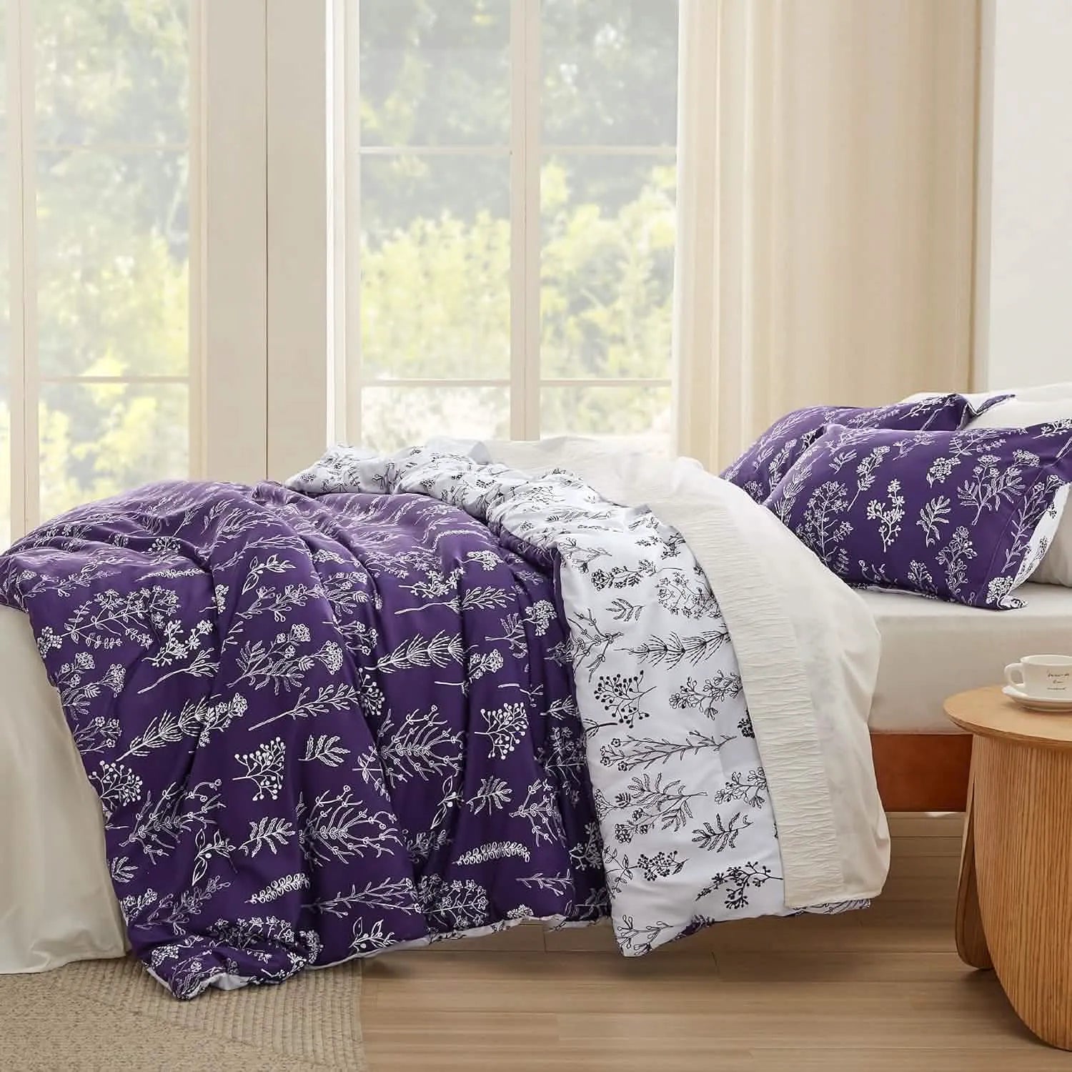Reversible Floral Comforter Set