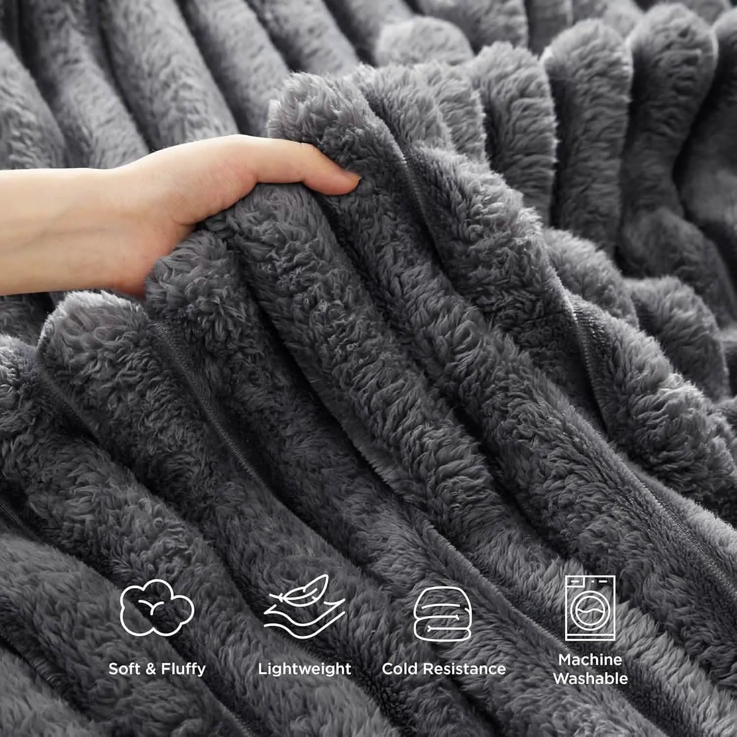 Luxplush Striped Throw Blanket