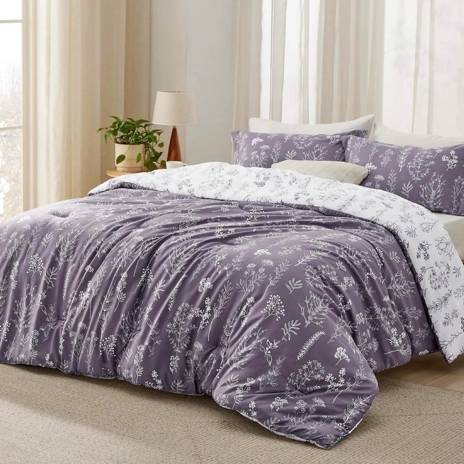 Reversible Floral Comforter Set