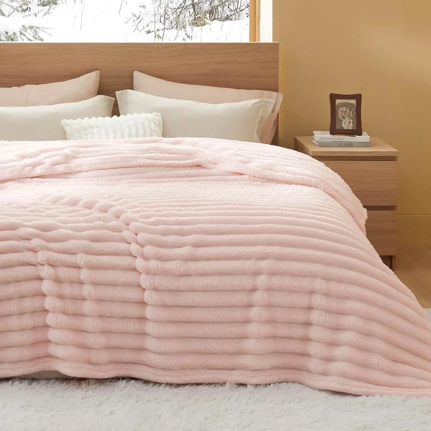 Luxplush Striped Throw Blanket