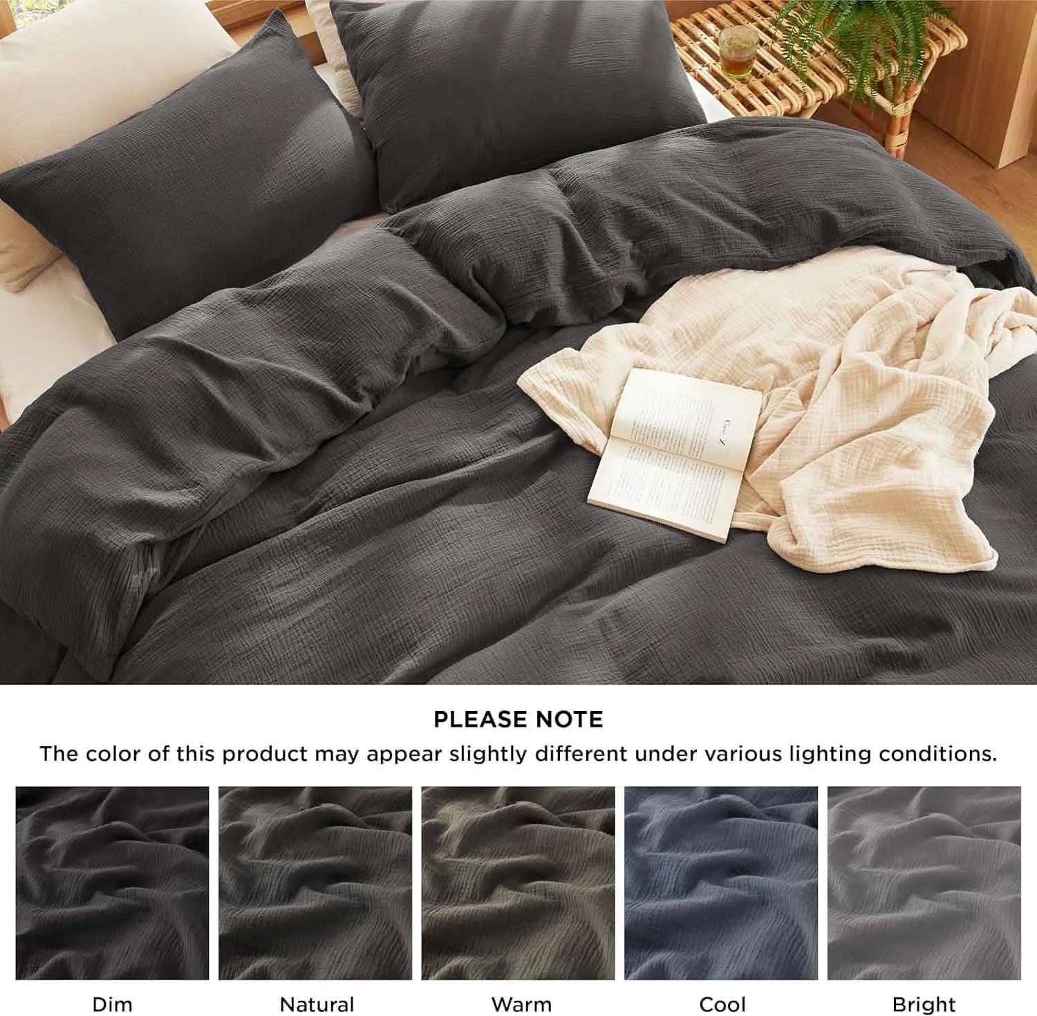 PureWoven™ 100% Muslin Duvet Cover Set