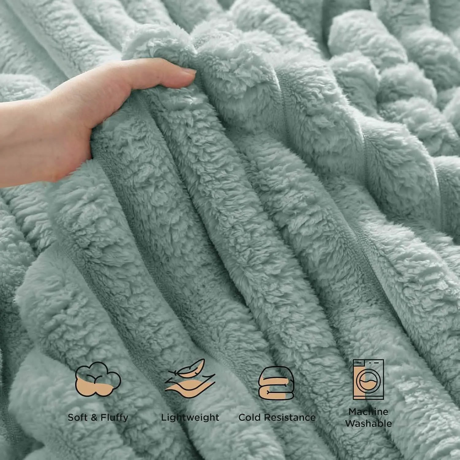 Luxplush Striped Throw Blanket
