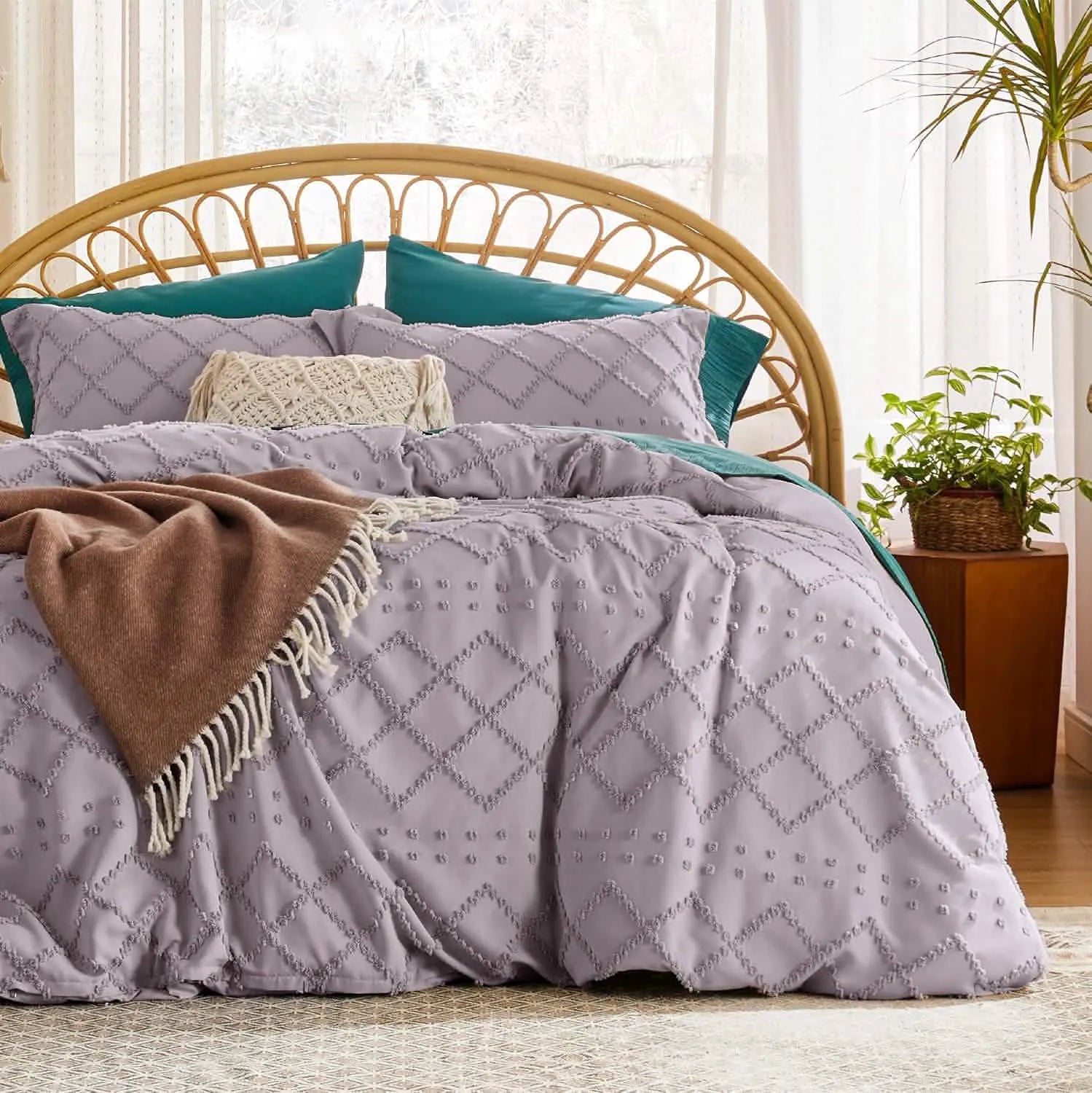 Boho Embroidery Duvet Cover Set
