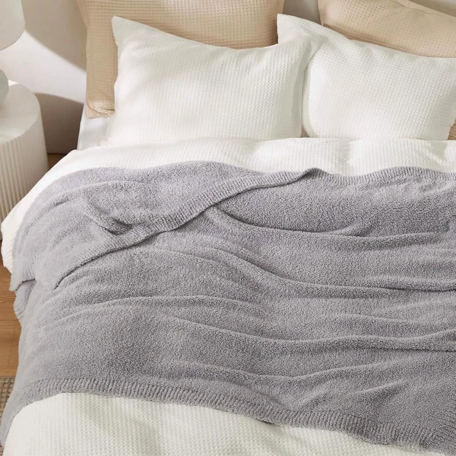 Feather Yarn Throw Blanket