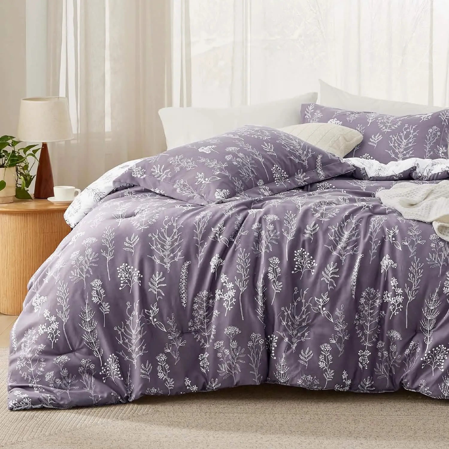 Reversible Floral Comforter Set