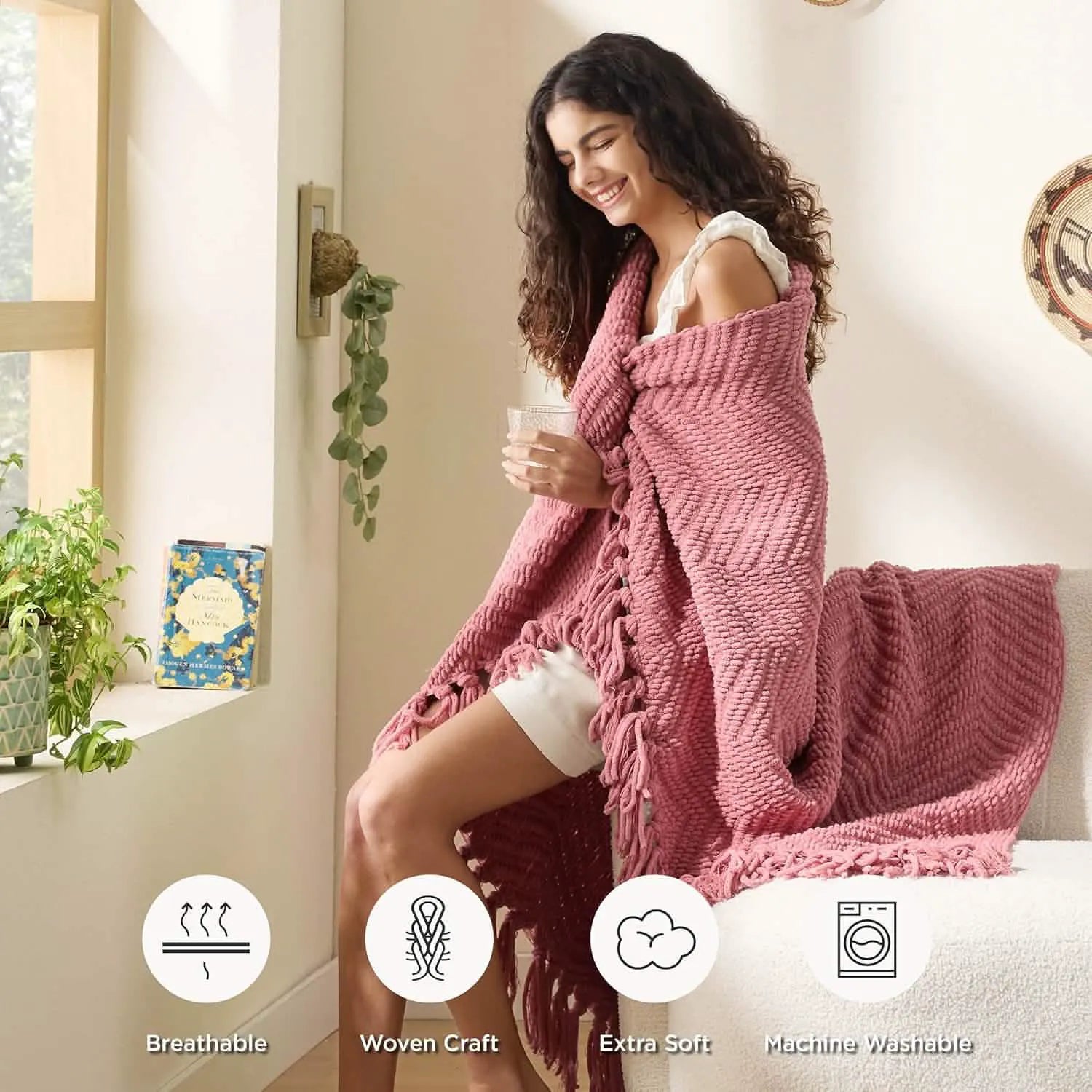 Multi-Purpose Knit Chenille Blanket