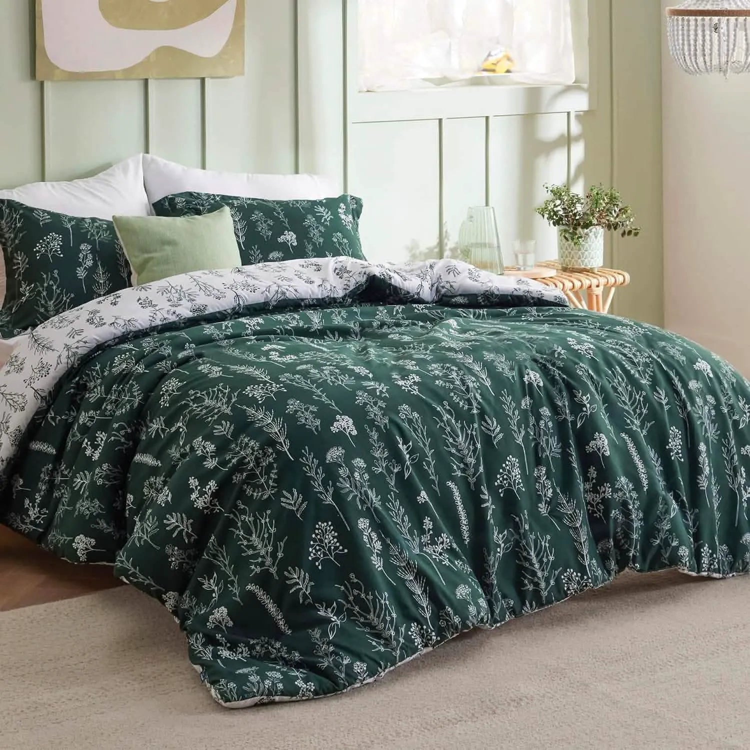 Reversible Floral Duvet Cover Set