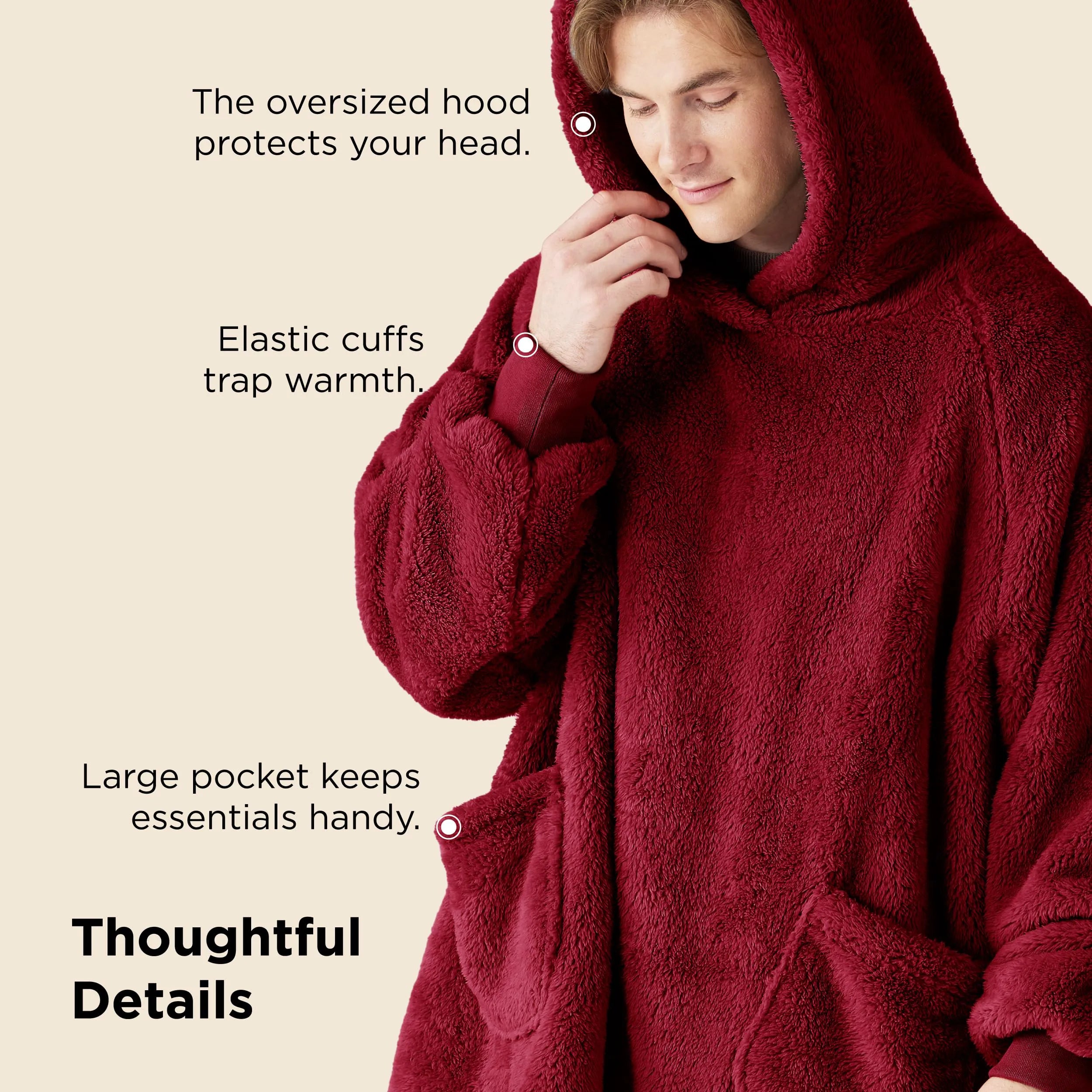 Shaggy Sherpa Blanket Hoodie