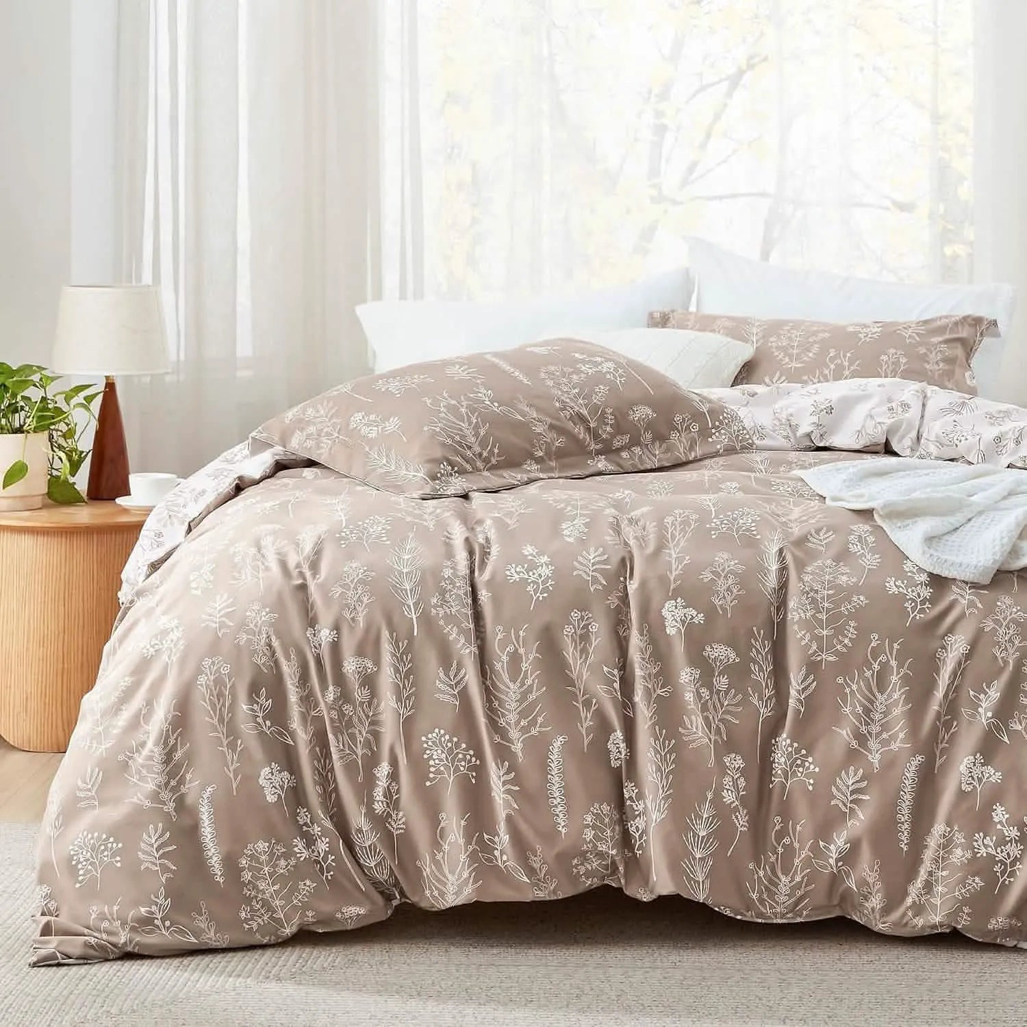 Reversible Floral Duvet Cover Set