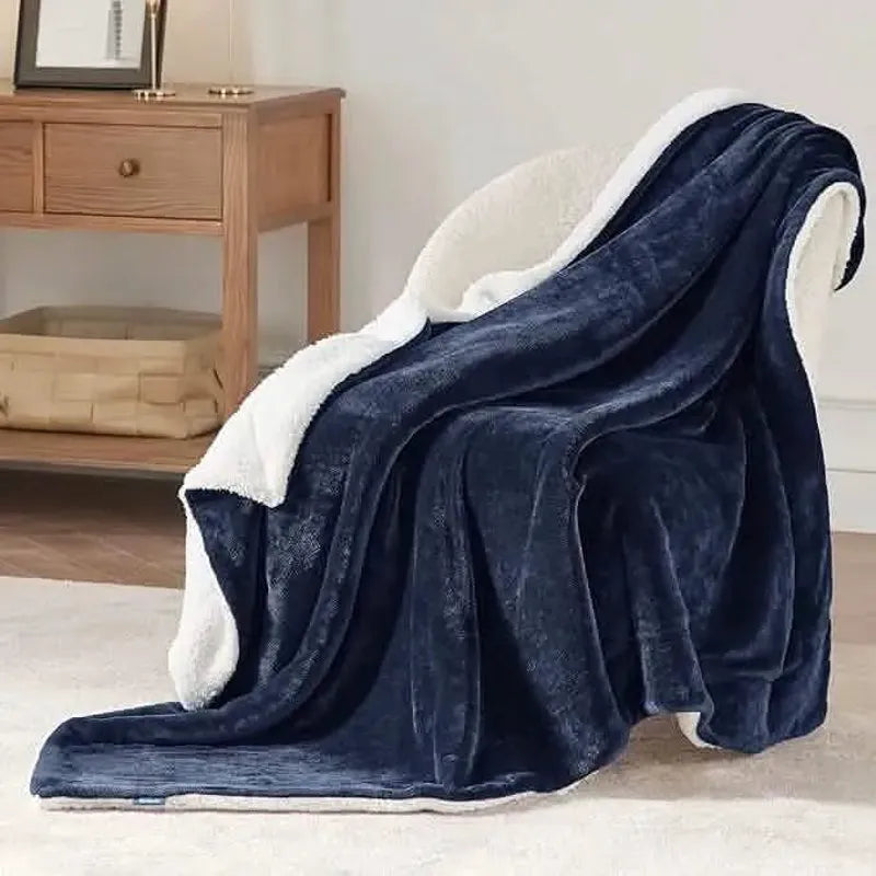 Cozy Sherpa Fleece Throw Blanket