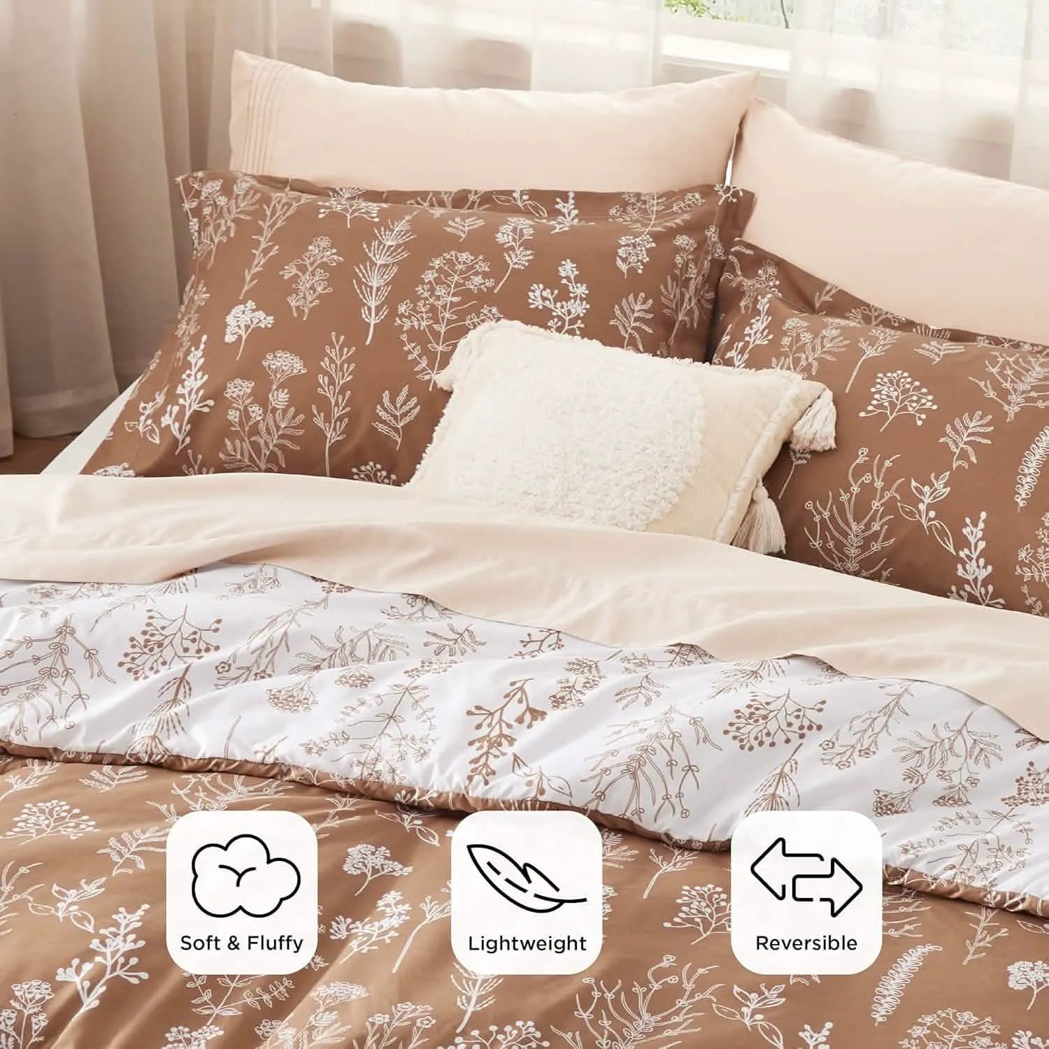 Reversible Floral Comforter Set