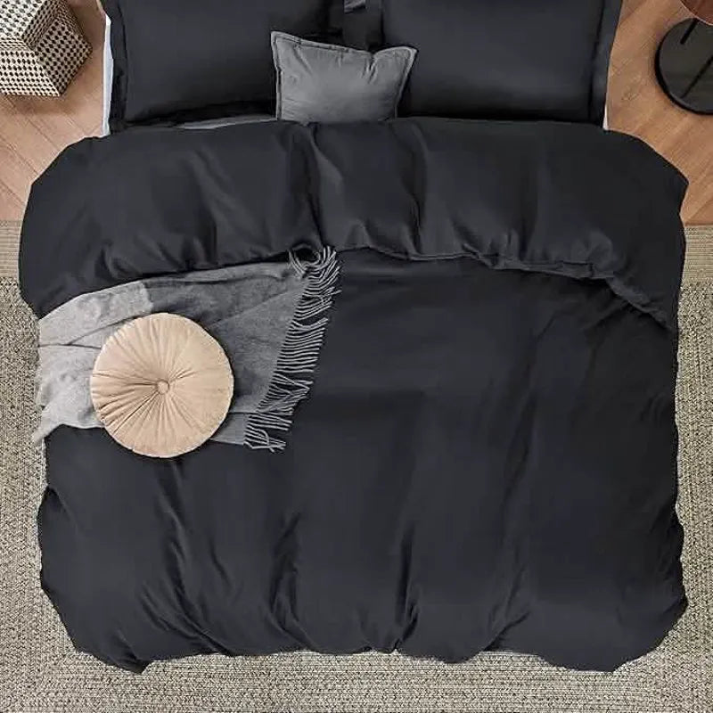 Brushed Microfiber Duvet Cover Set with Fitted Sheet
