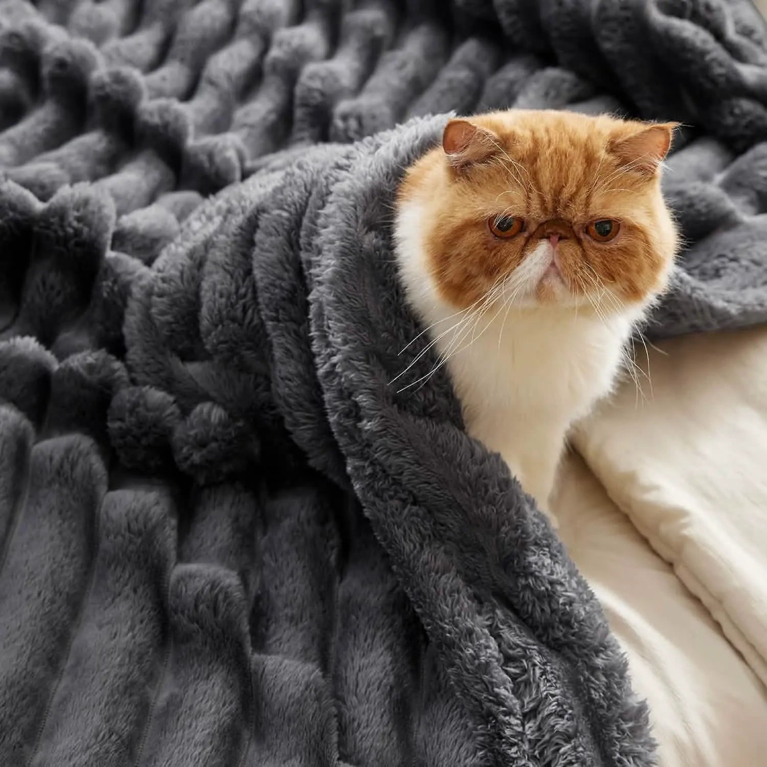 Luxplush Striped Throw Blanket