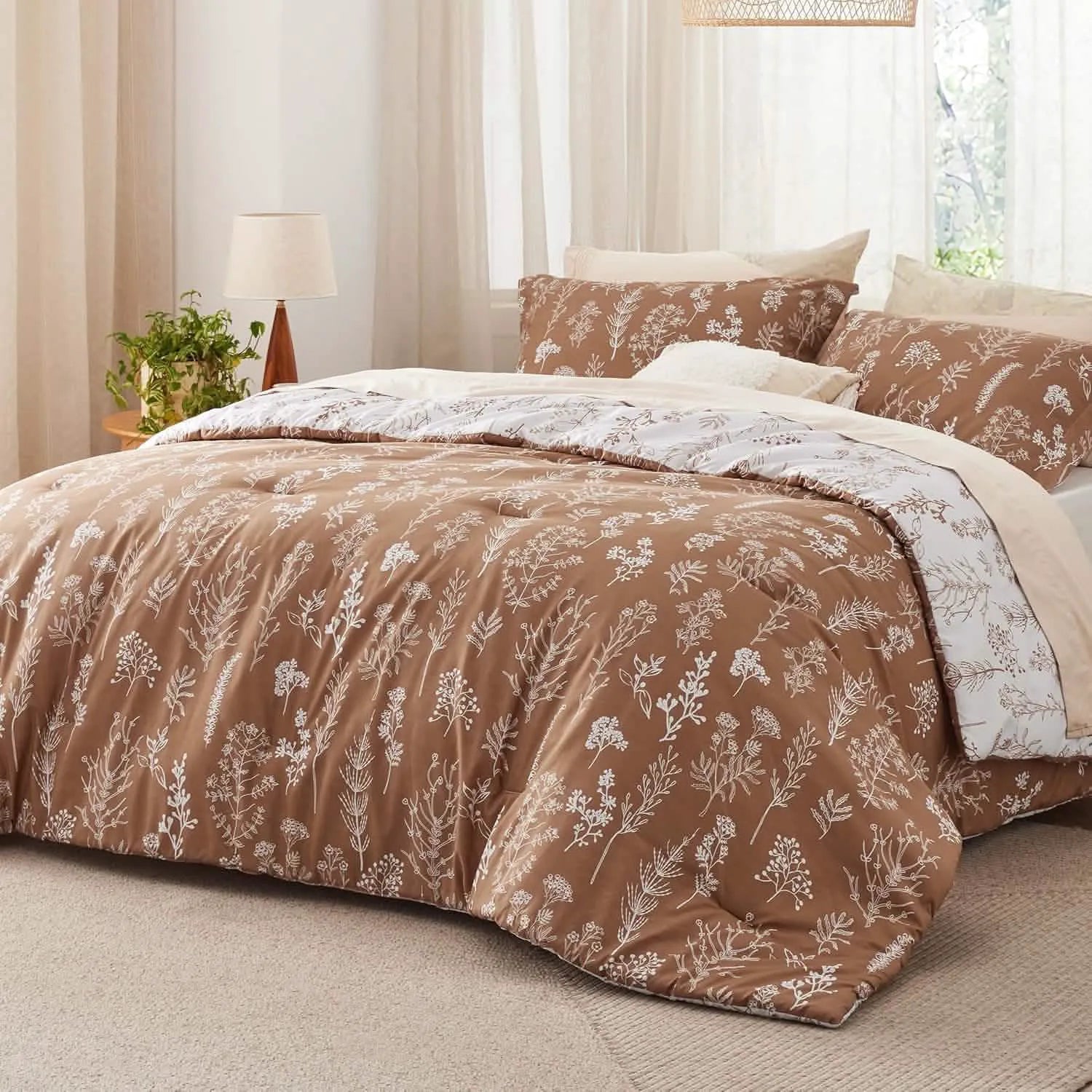Reversible Floral Comforter Set
