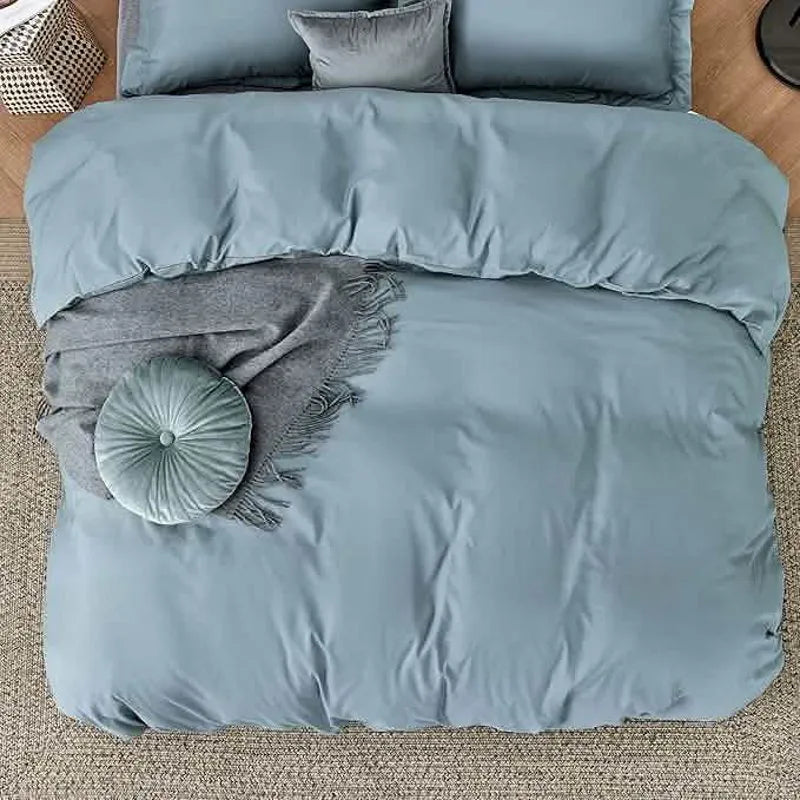 Brushed Microfiber Duvet Cover Set with Fitted Sheet