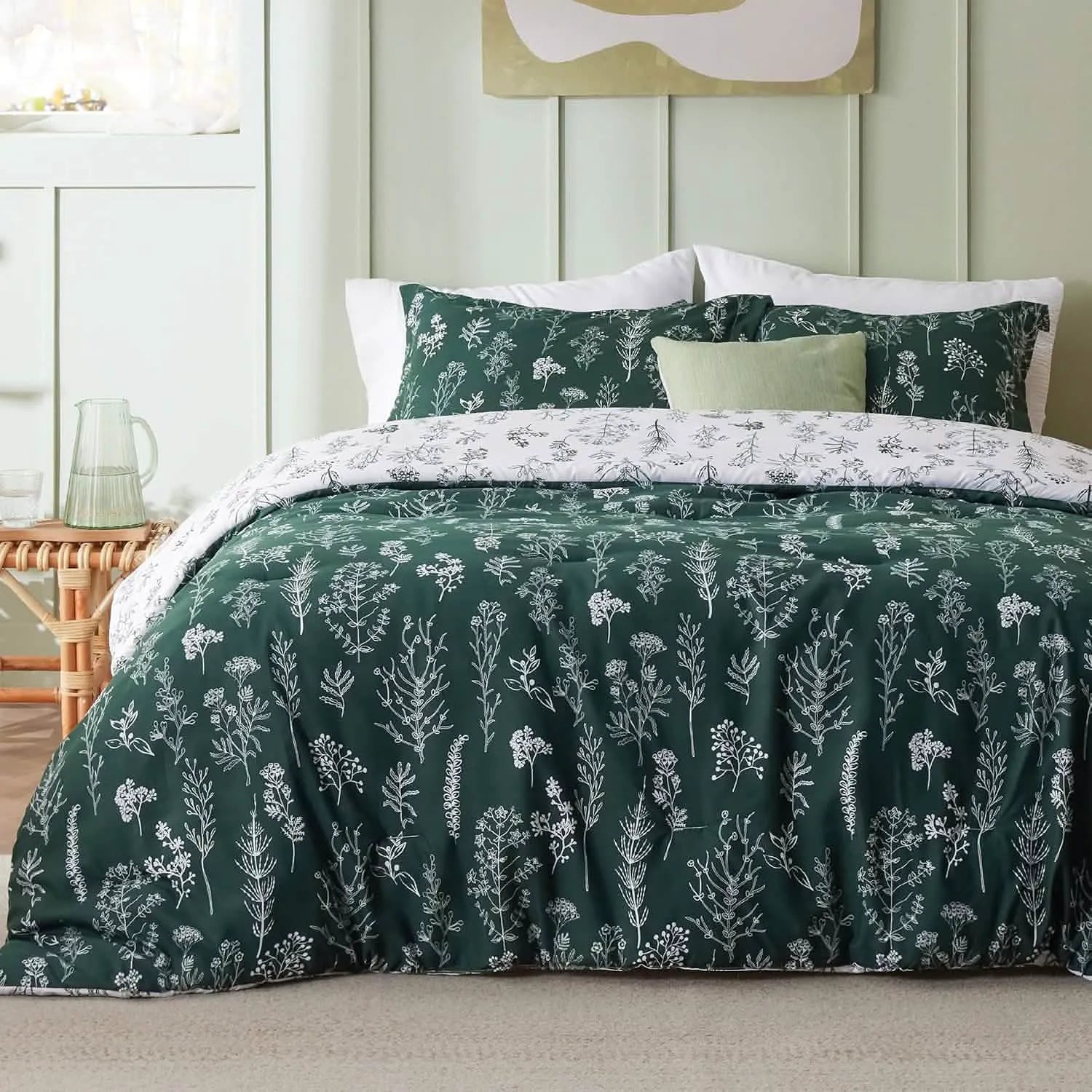 Reversible Floral Comforter Set