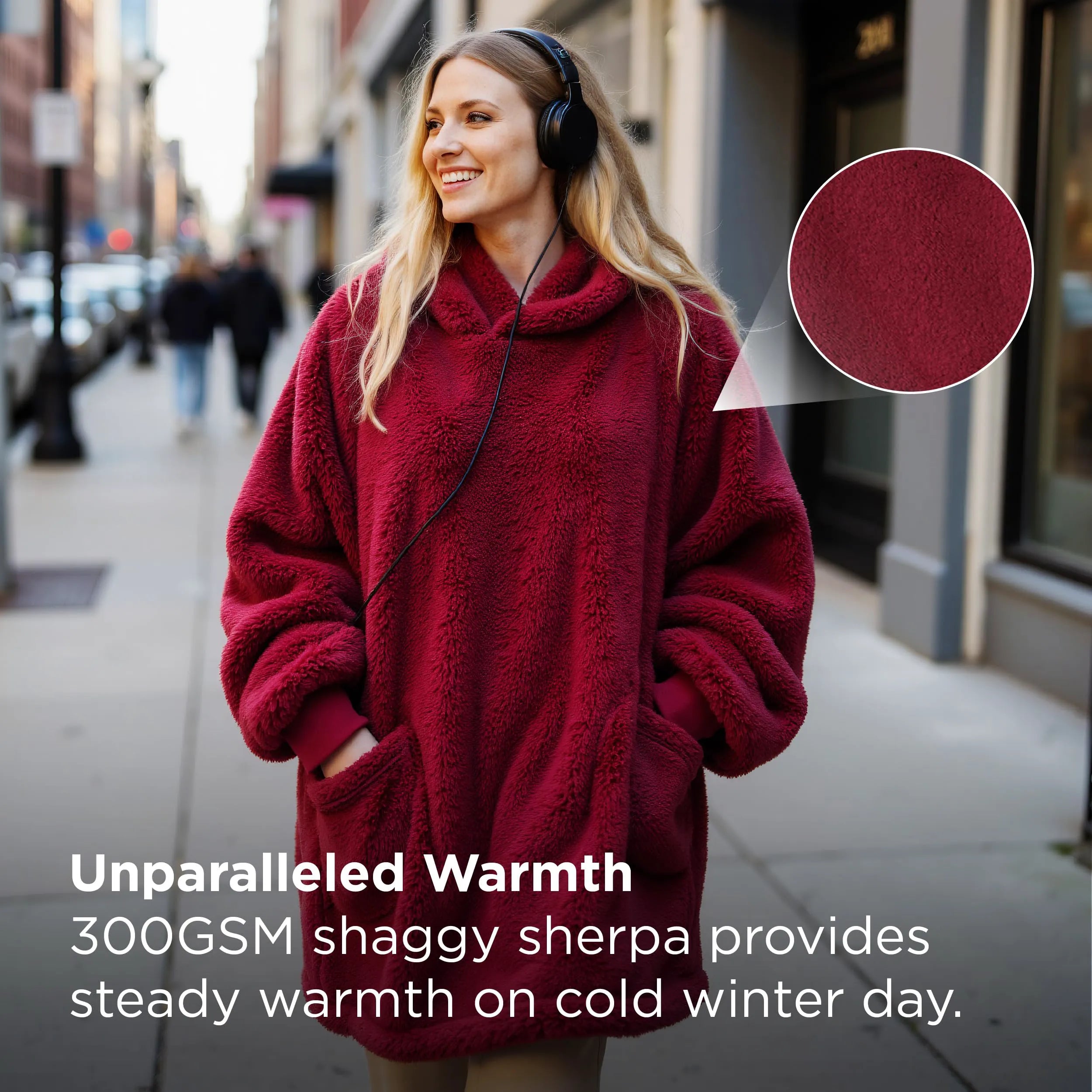 Shaggy Sherpa Blanket Hoodie