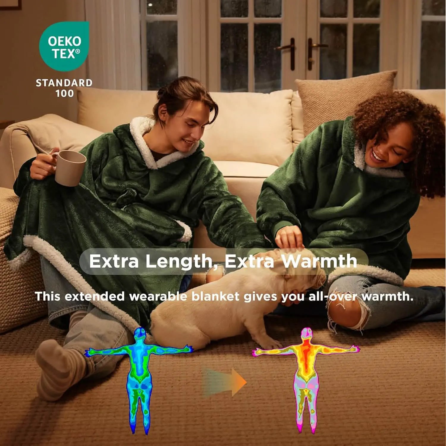 Sherpa Fleece Blanket Hoodie