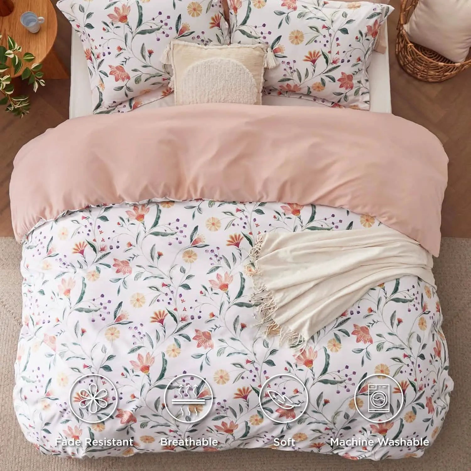 Reversible Light Duvet Cover Set