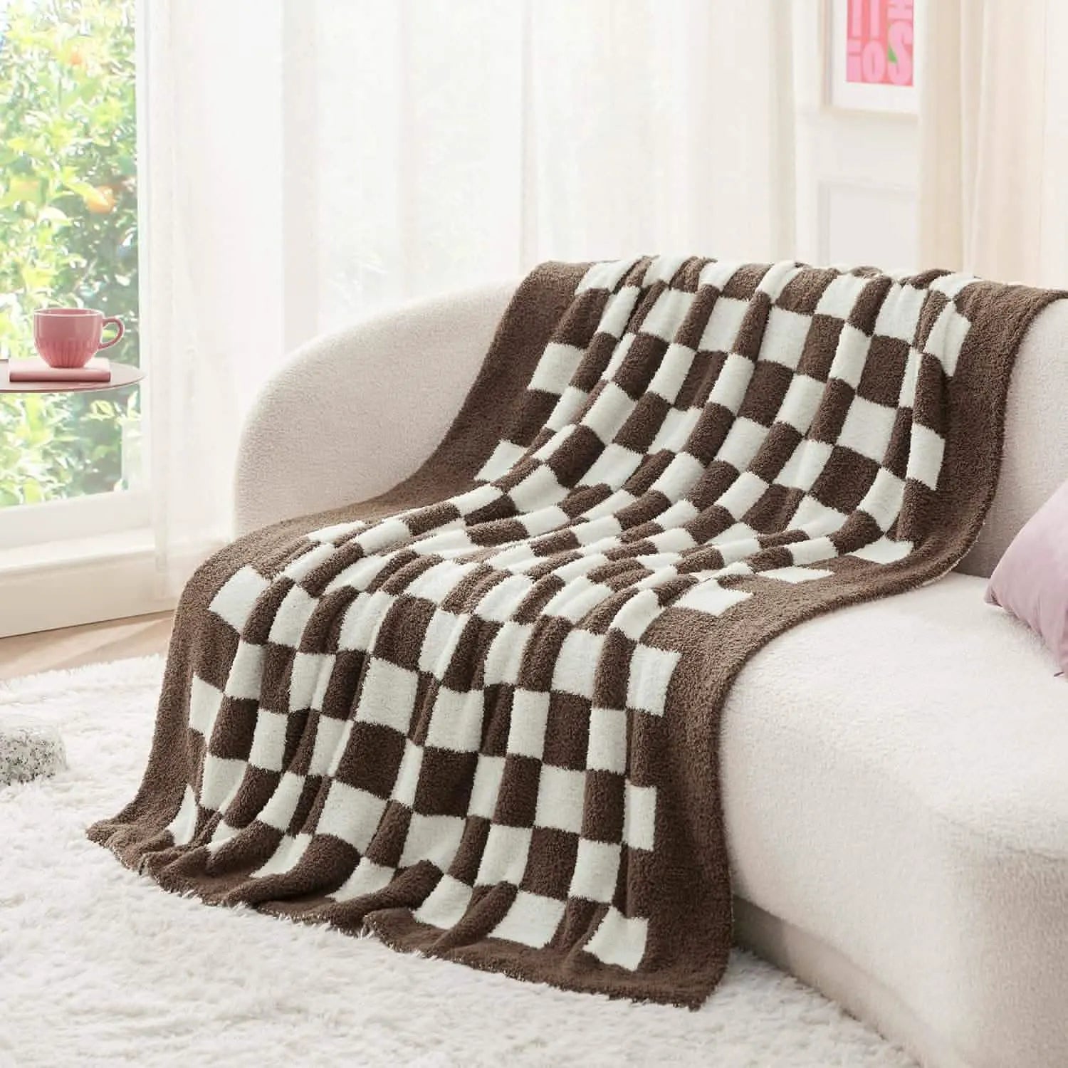 Ultra-Soft Reversible Checkered Blanket