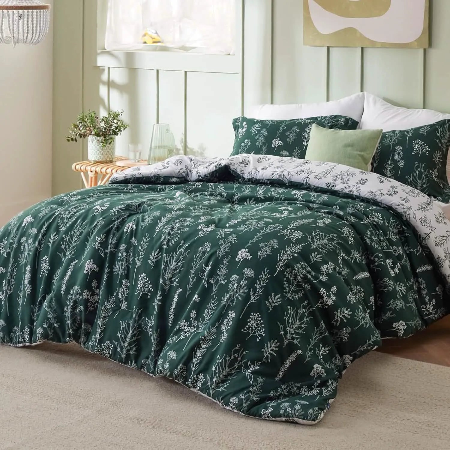 Reversible Floral Comforter Set