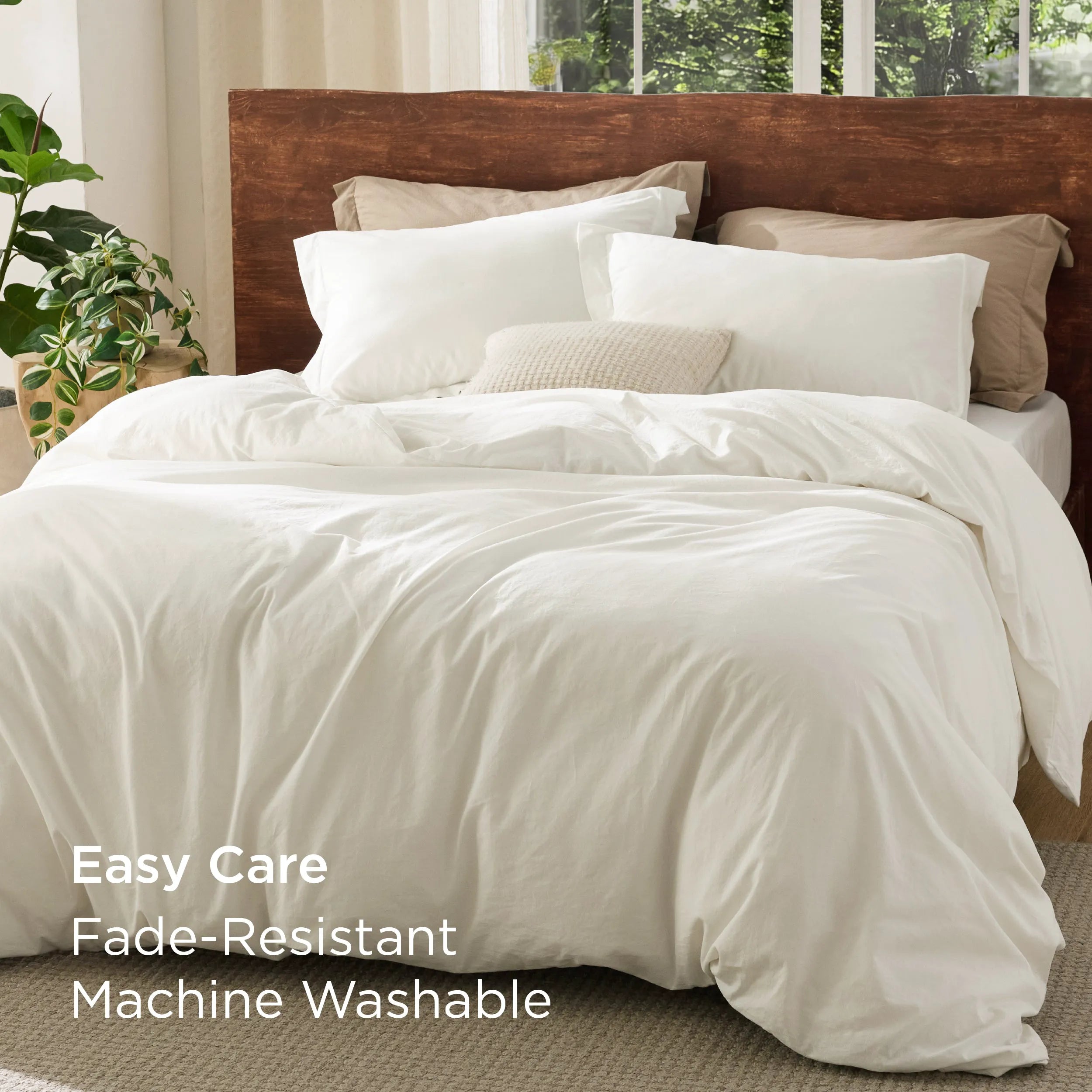 PureWoven™ Washed Cotton Duvet Cover Set