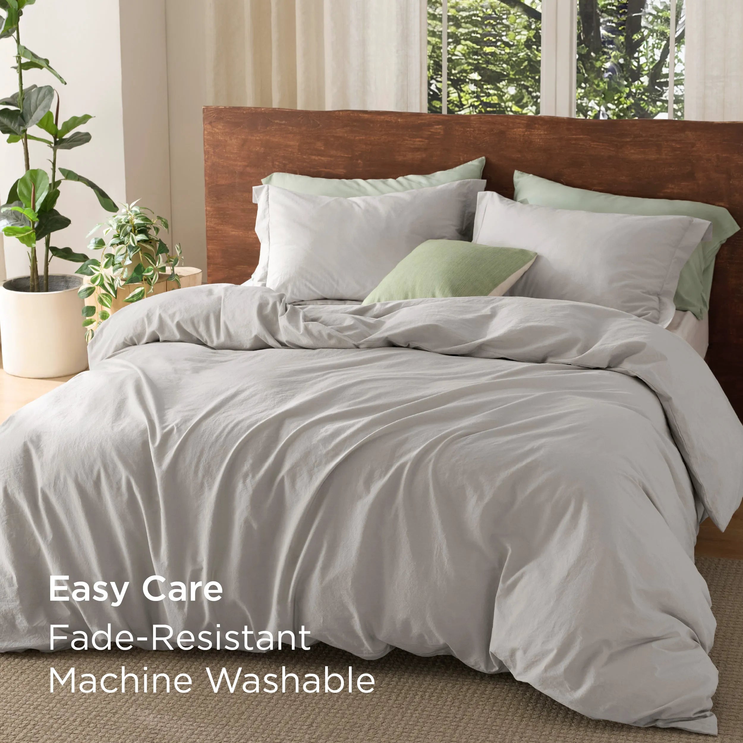 PureWoven™ Washed Cotton Duvet Cover Set