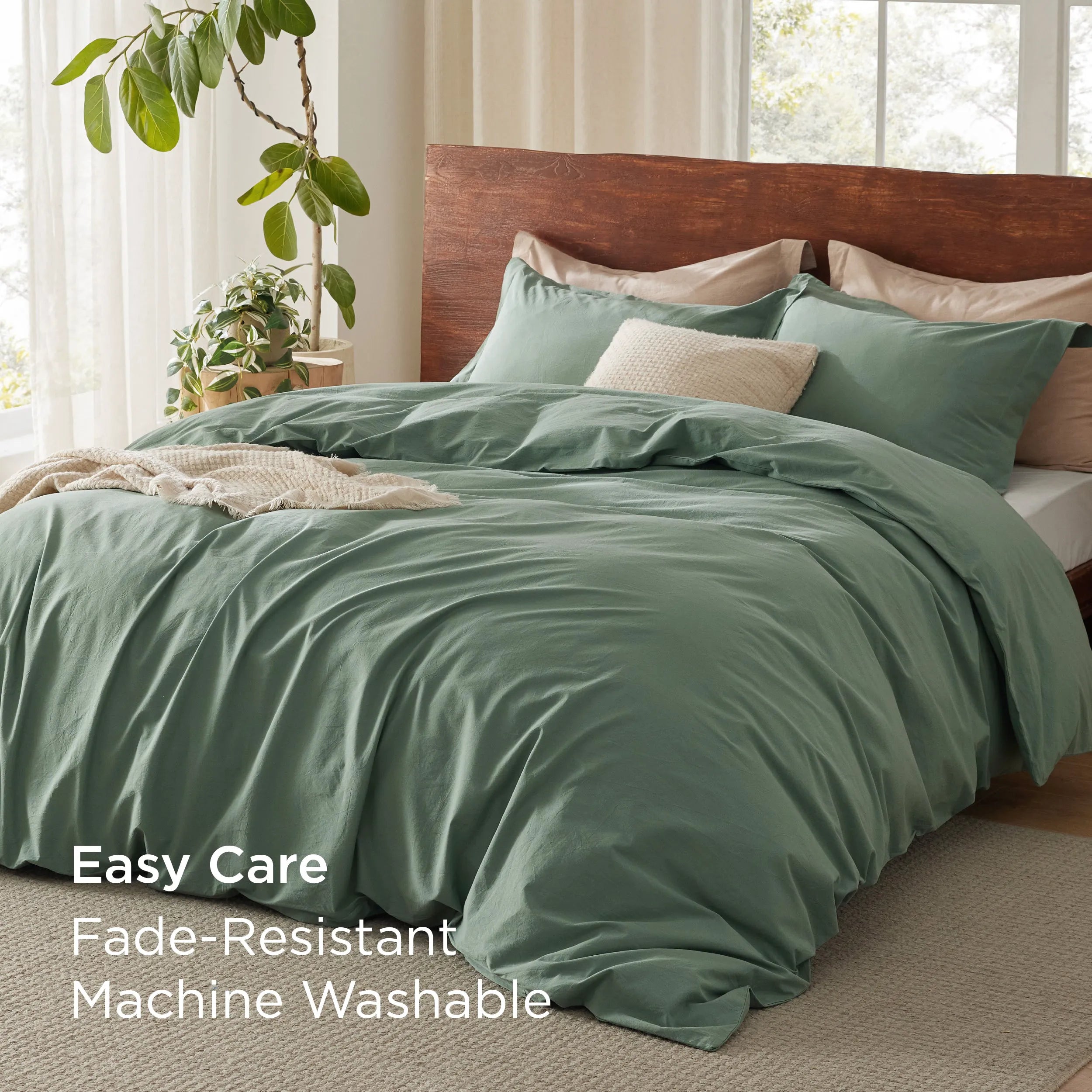 PureWoven™ Washed Cotton Duvet Cover Set