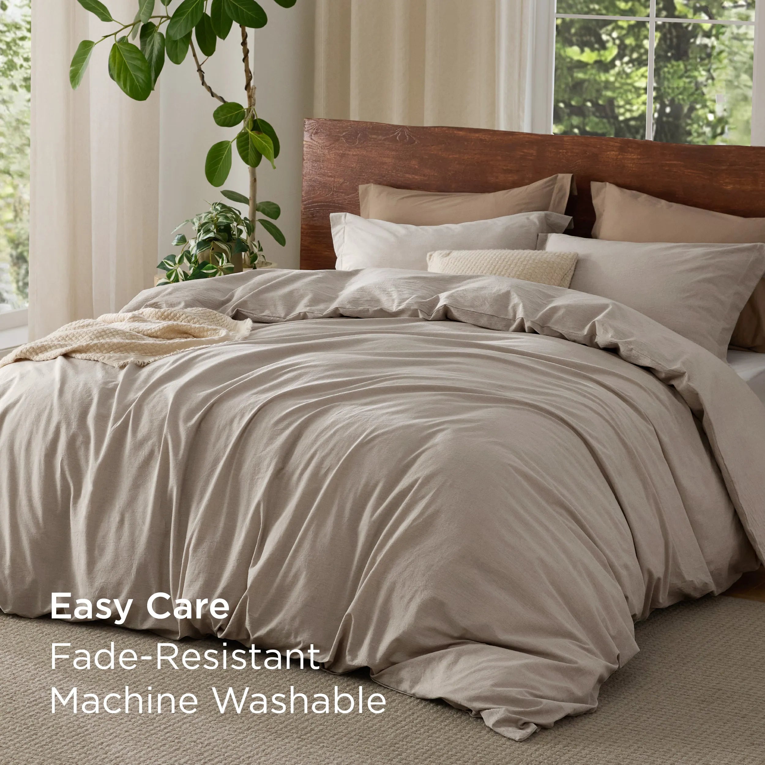 PureWoven™ Washed Cotton Duvet Cover Set