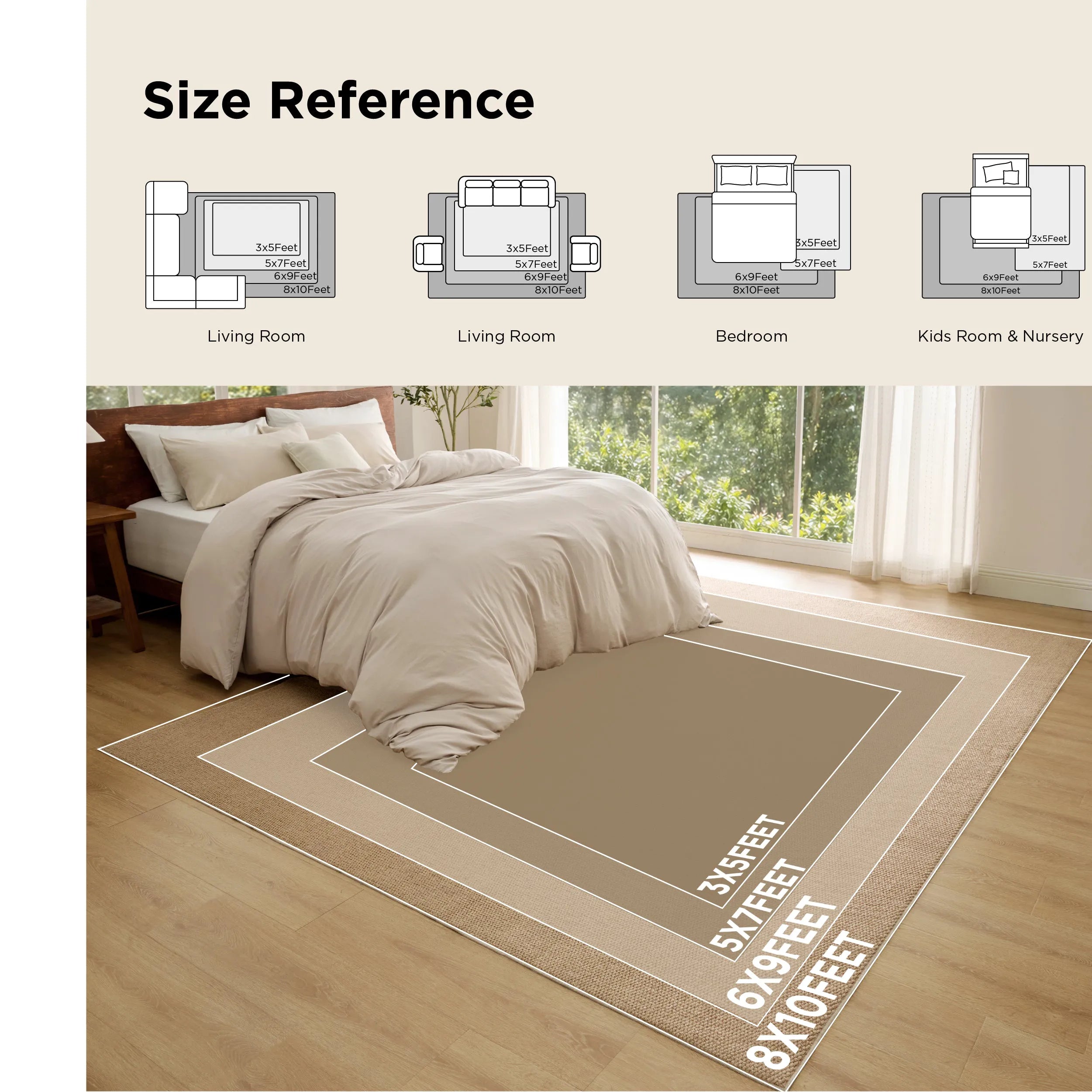 Faux Wool Area Rug