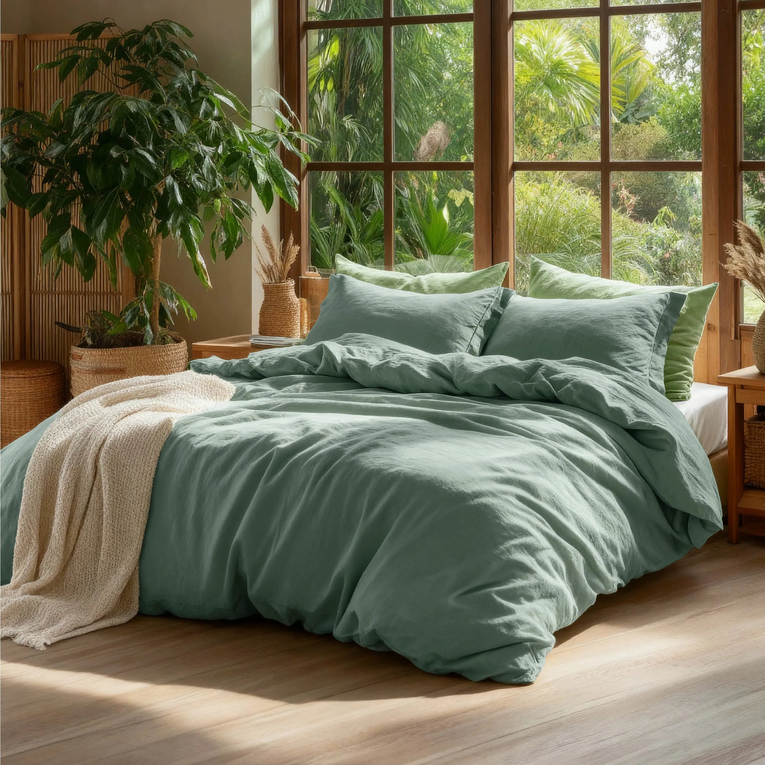 PureWoven™ Washed Cotton Duvet Cover Set