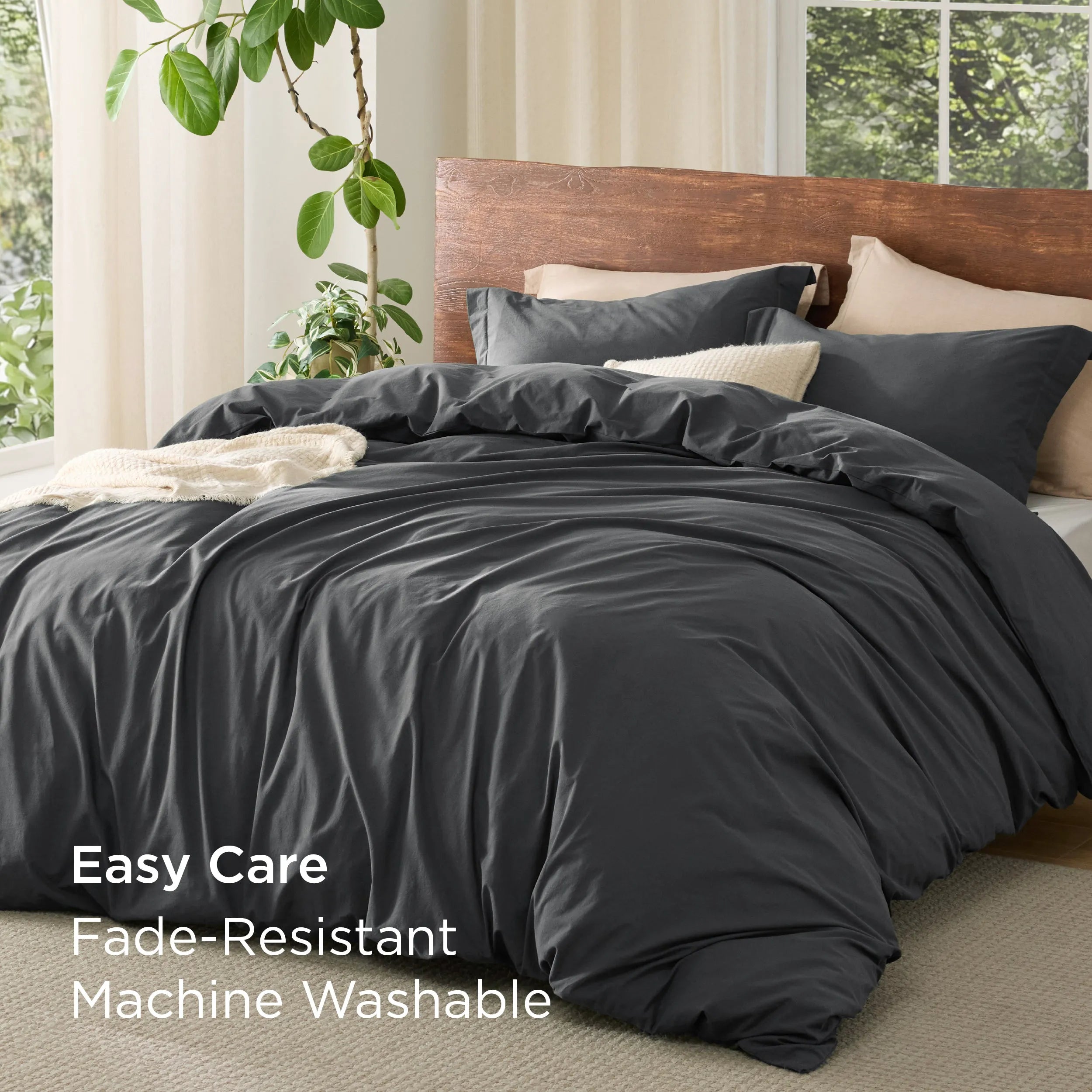 PureWoven™ Washed Cotton Duvet Cover Set