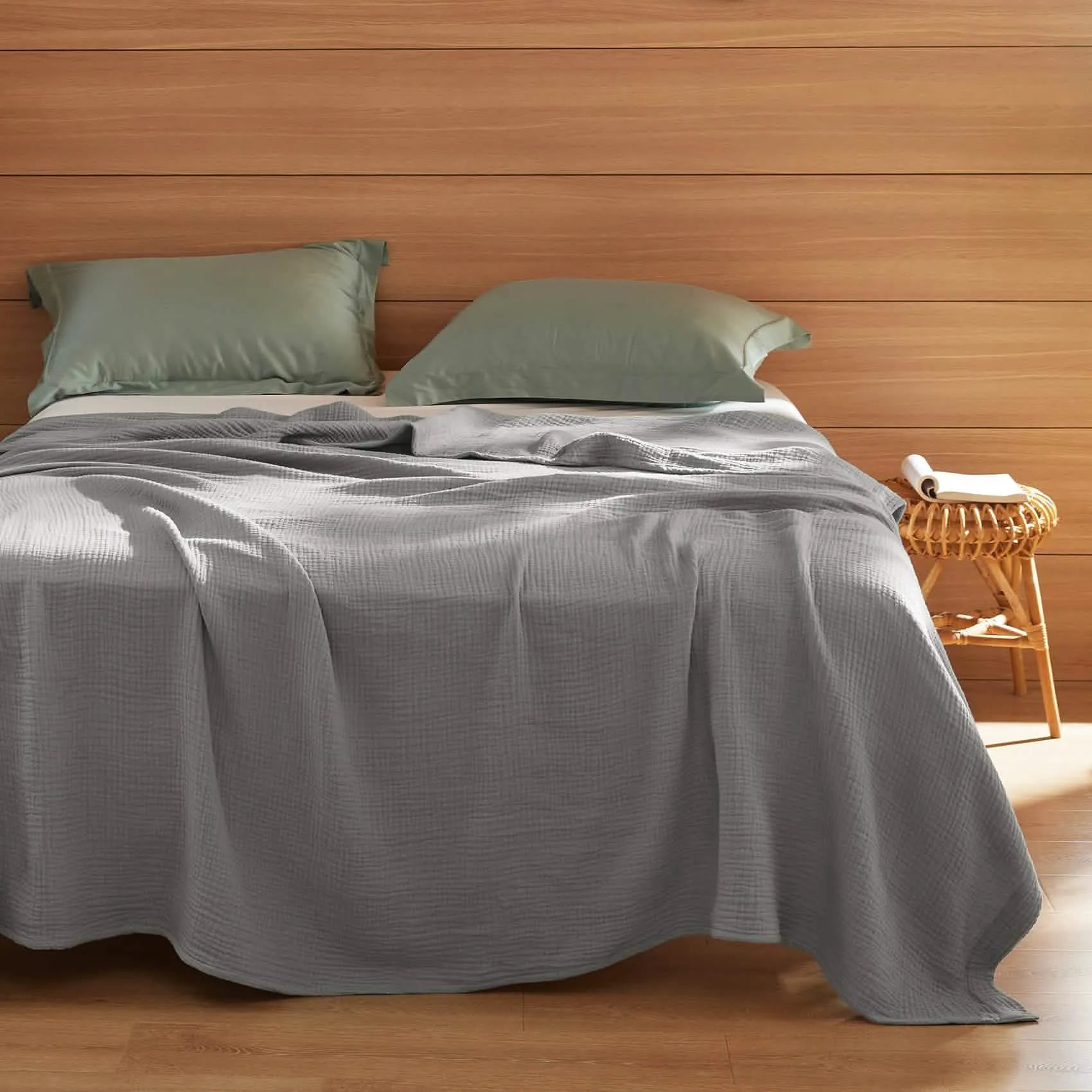 Spring Gauze Throw Blanket, 100% Cotton