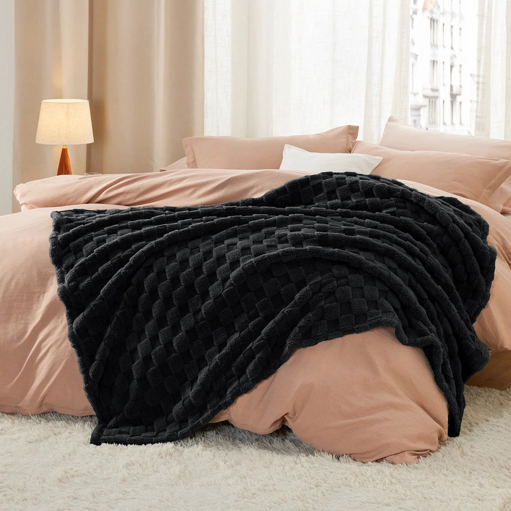 Jacquard Shaggy Sherpa Blanket