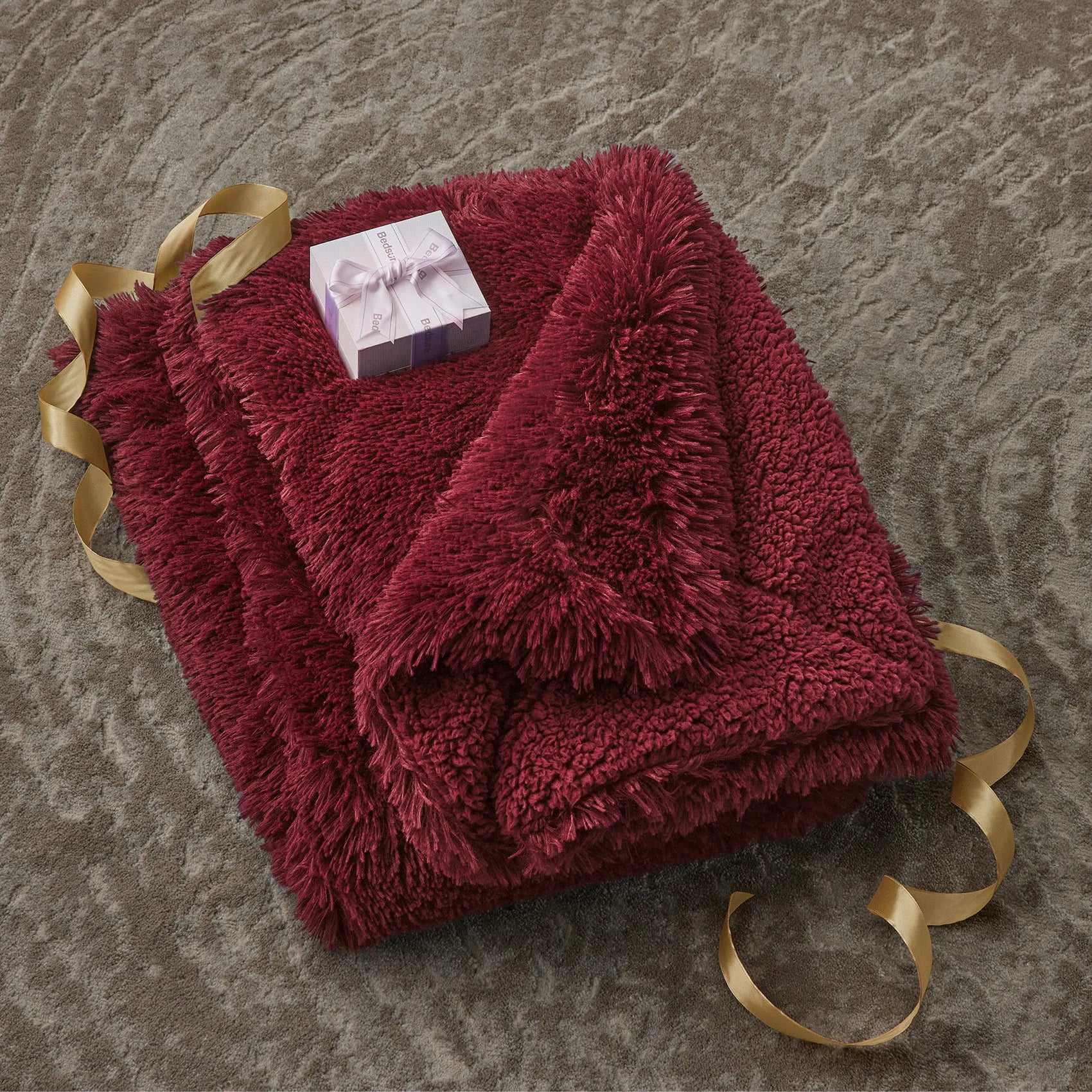 Fuzzy Faux Fur Throw Blanket