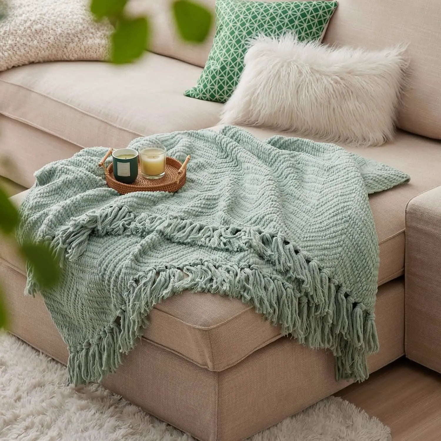 Multi-Purpose Knit Chenille Blanket