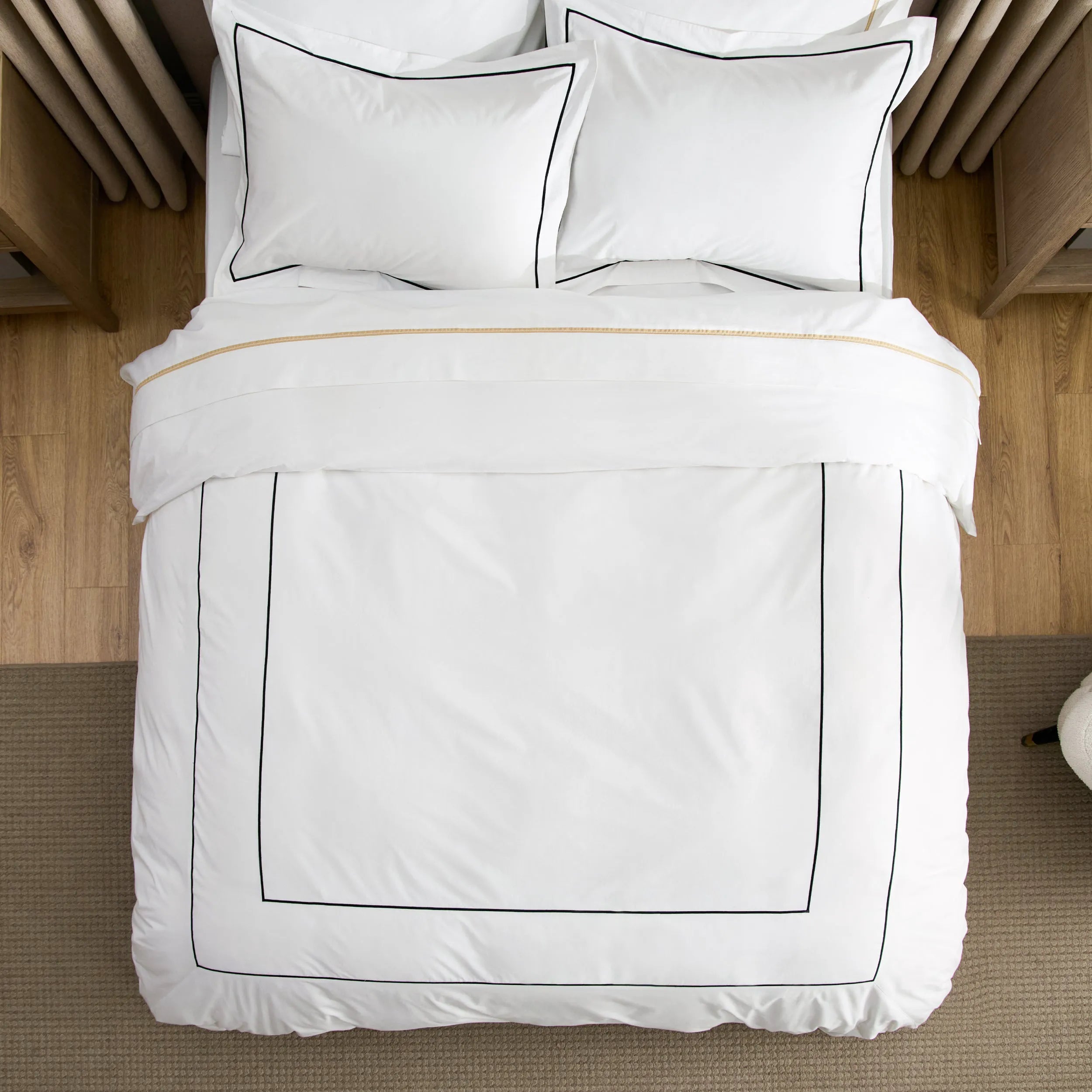 PureWoven™ Cotton Embroidered Hotel Duvet Cover Set