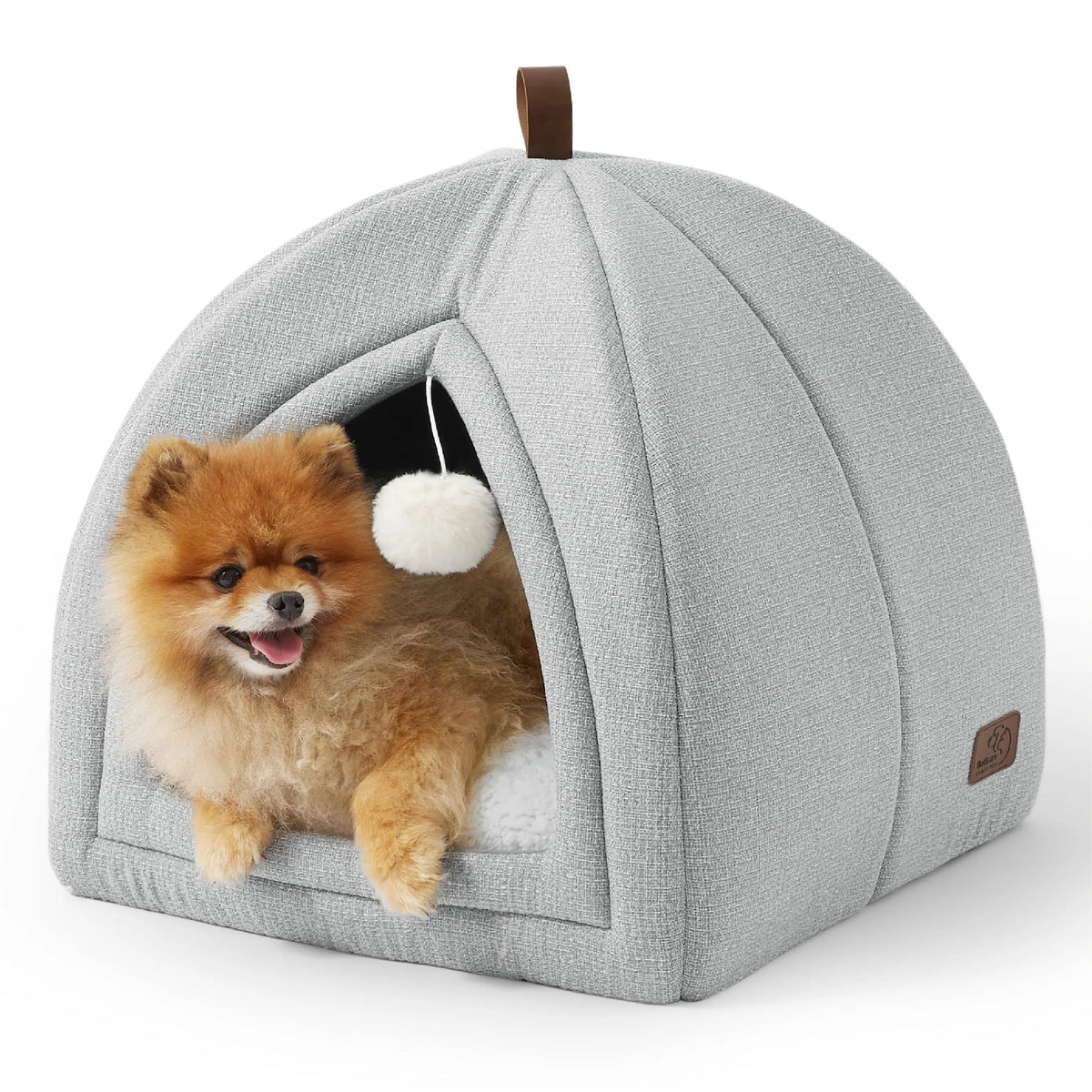 Faux-Linen Pet Tent for Cats and Dogs