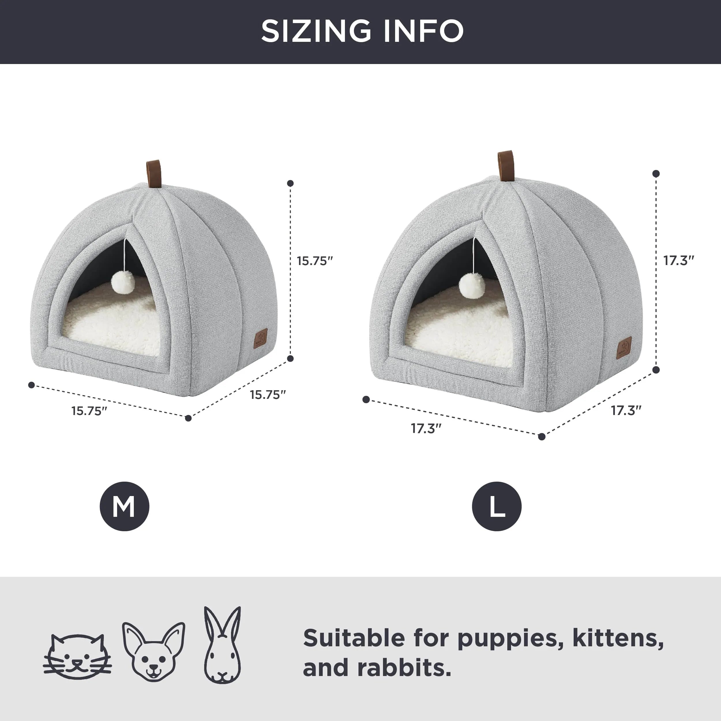 Faux-Linen Pet Tent for Cats and Dogs