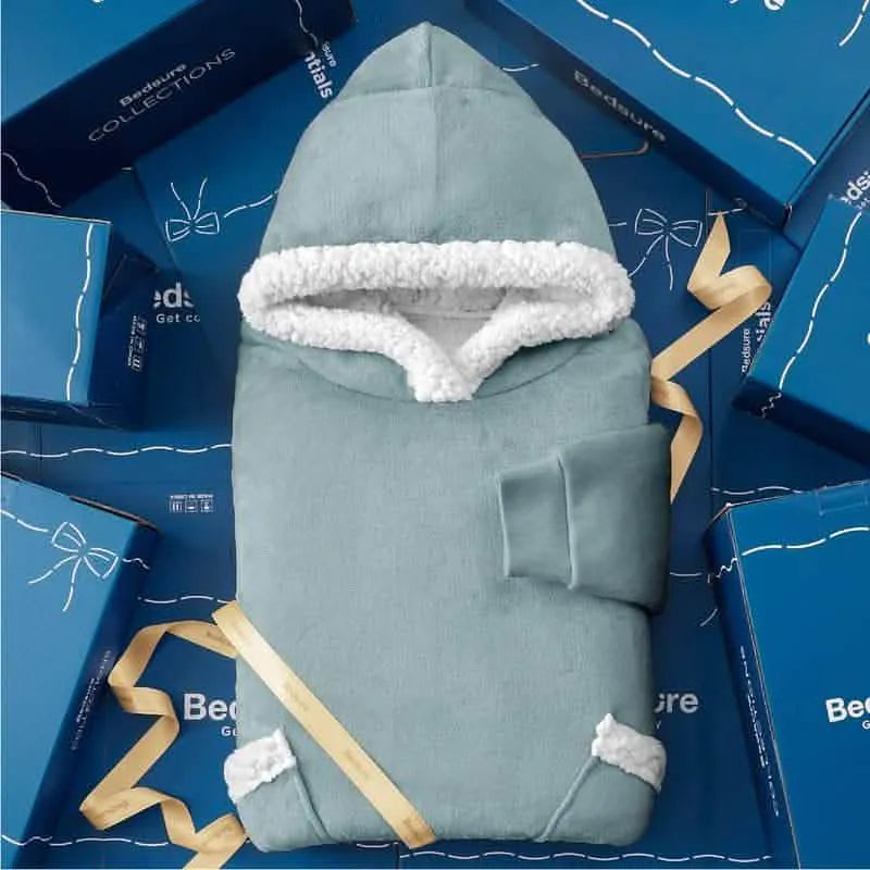 Sherpa Fleece Blanket Hoodie