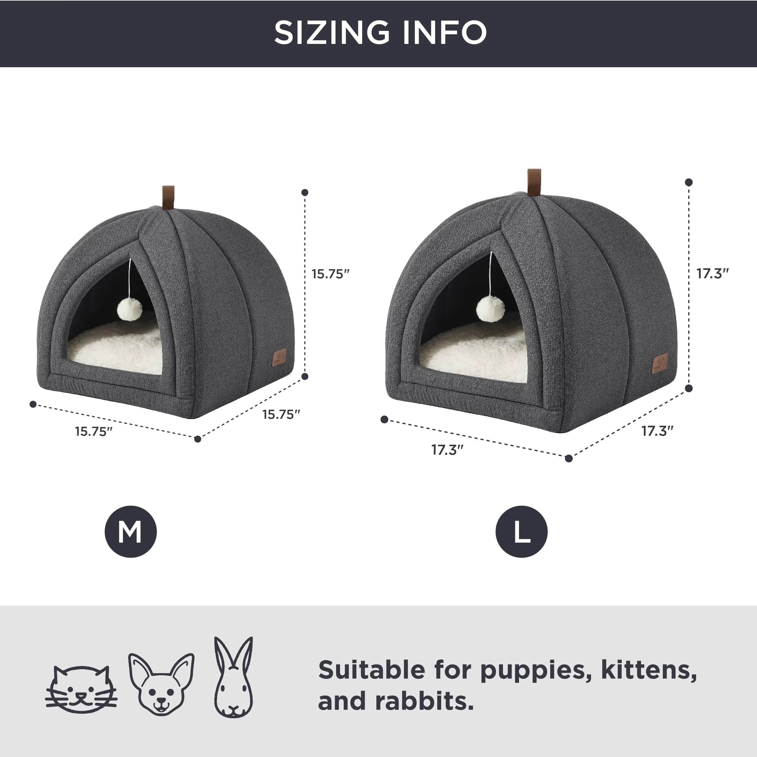 Faux-Linen Pet Tent for Cats and Dogs