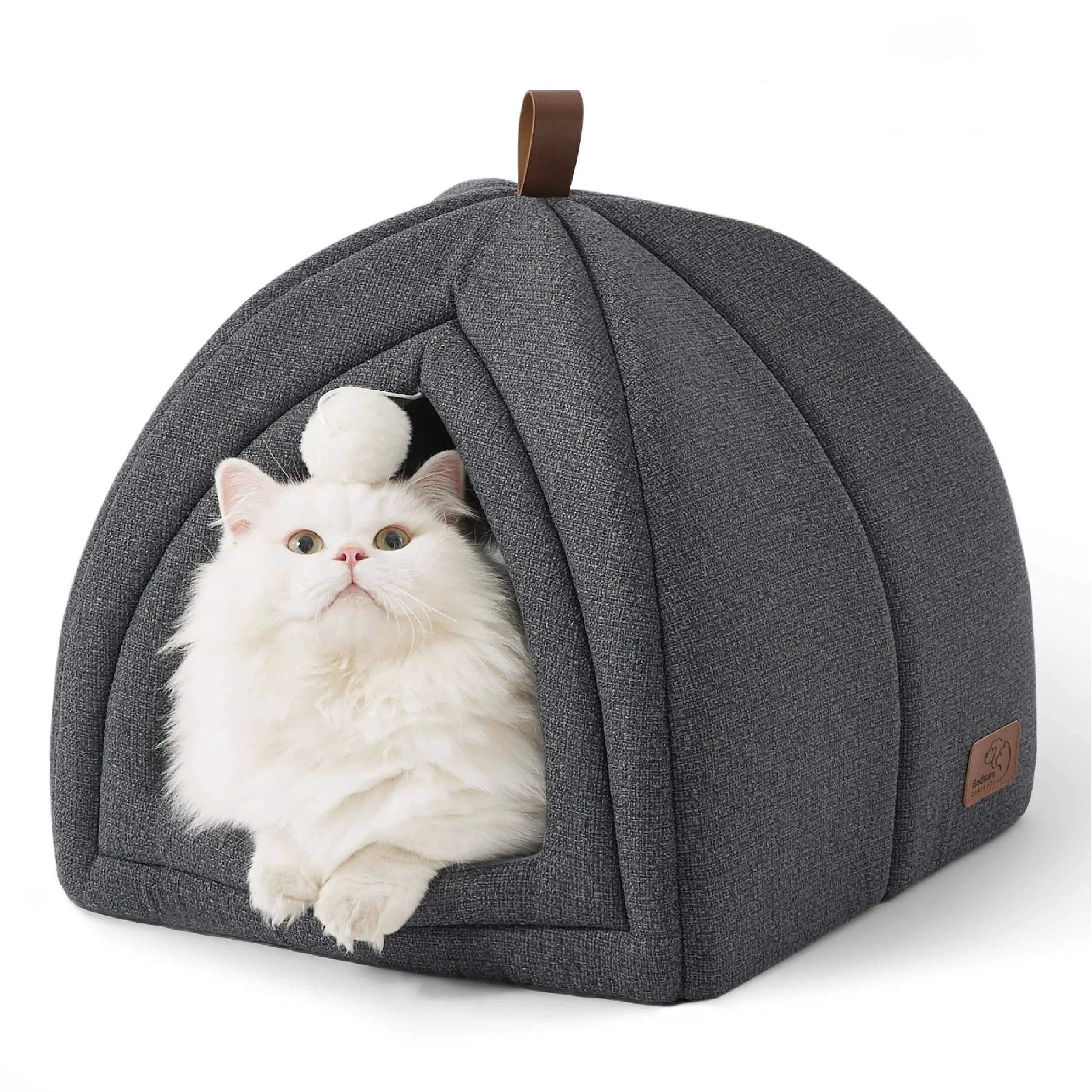 Faux-Linen Pet Tent for Cats and Dogs