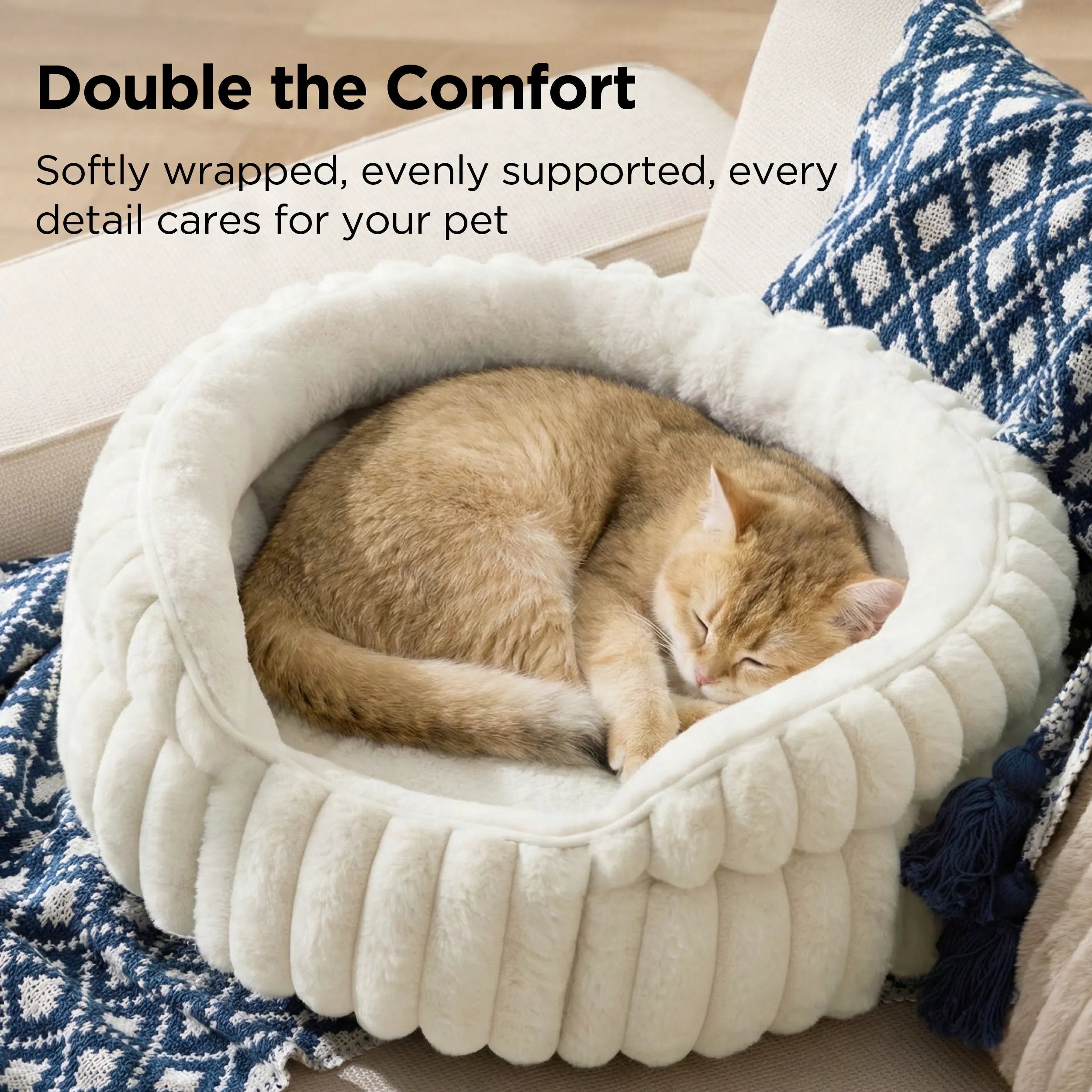 ComfyFleece™ Dual-Layer Cat Bed